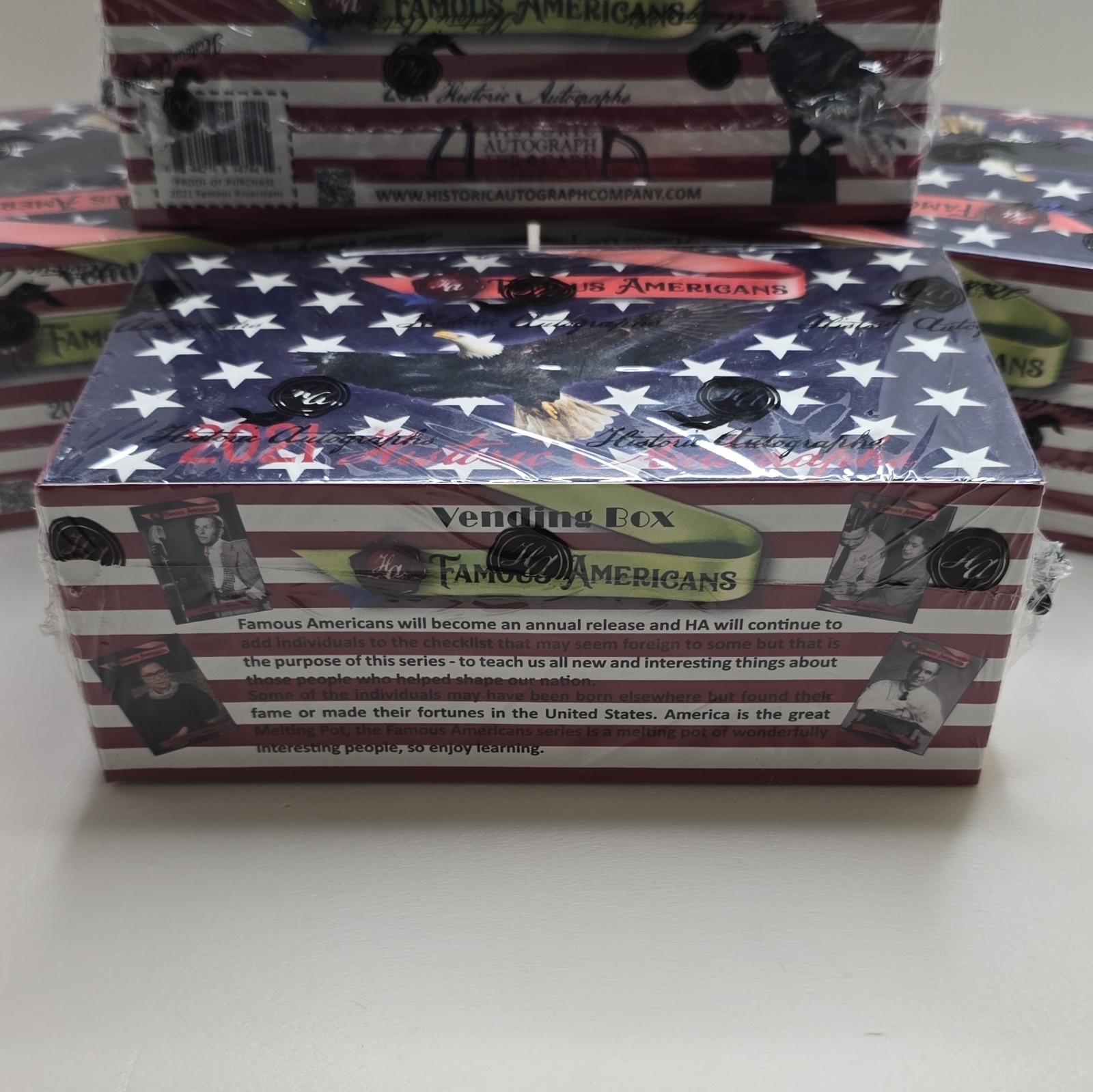Historic Autographs 2021 Famous Americans Sealed Vending Box 280 Cards Historic Autographs 2021 Famous Americans Sealed Vending Box 280 Cards
