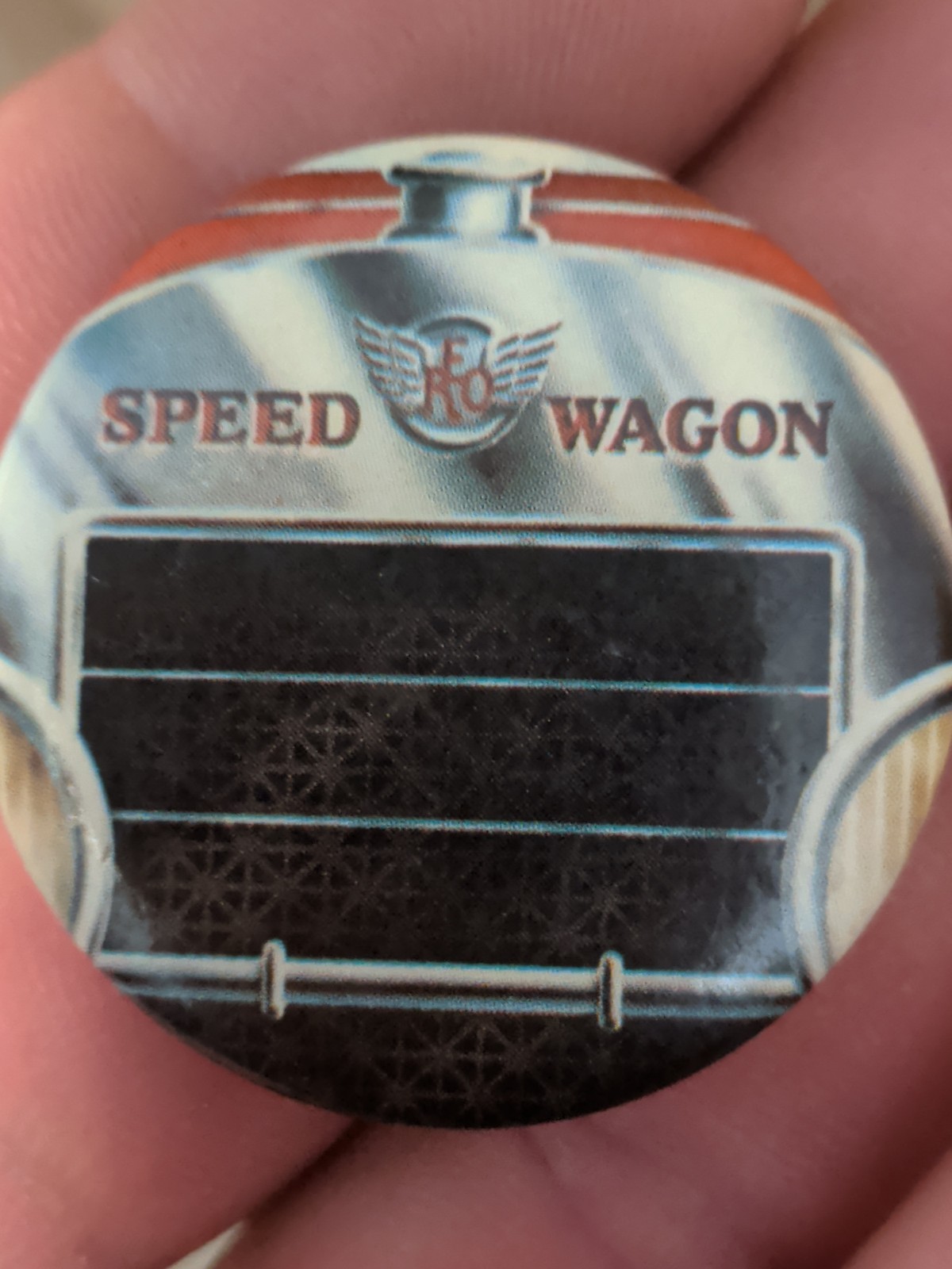 Vintage 1983 REO SPEEDWAGON pin licensed badge 1.25" band button Gary Richrath Vintage 1983 REO SPEEDWAGON pin licensed badge 1.25" band button Gary Richrath