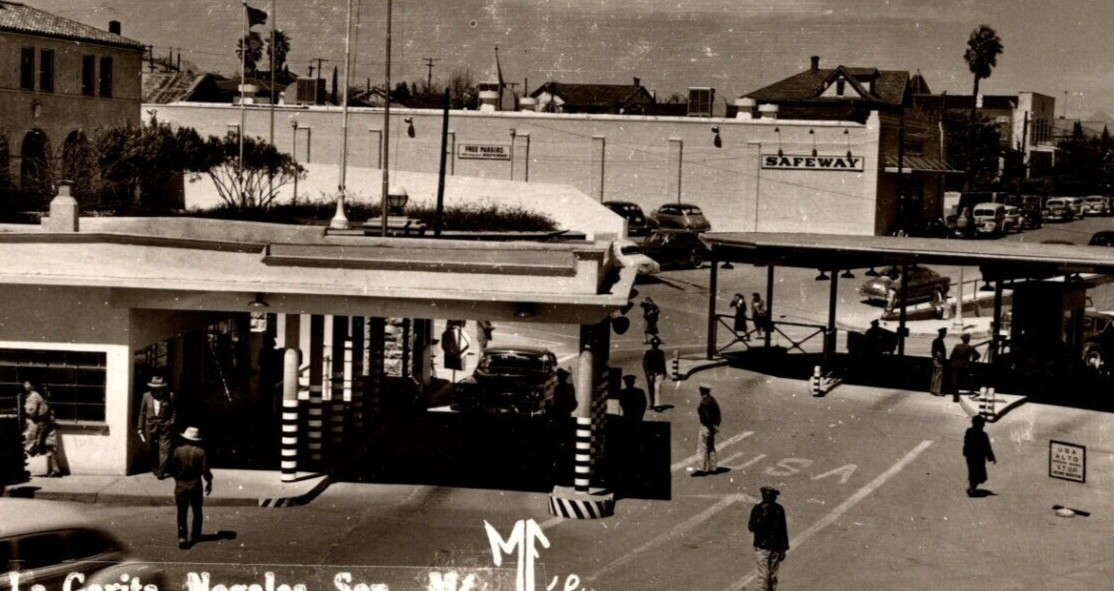 c1943 RPPC La Garita Nogales Sonora Mexico Border Crossing Safe VINTAGE Postcard c1943 RPPC La Garita Nogales Sonora Mexico Border Crossing Safe VINTAGE Postcard