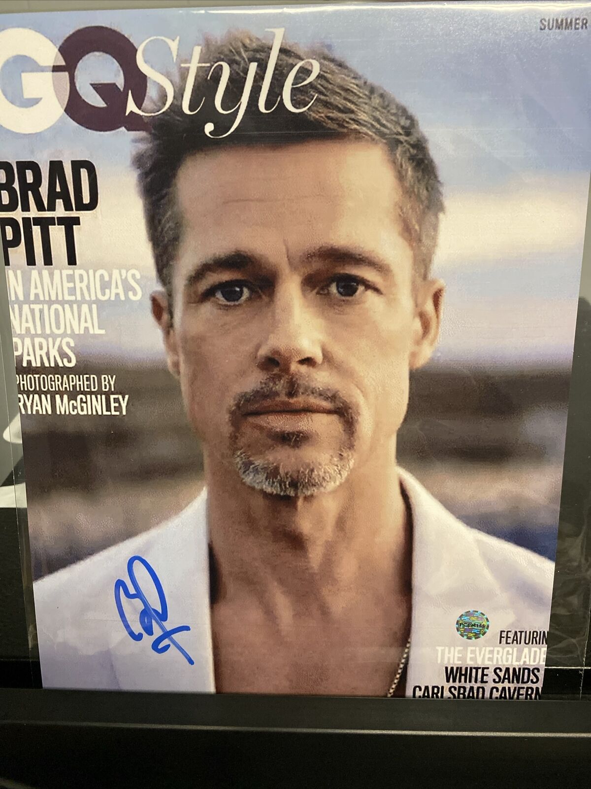 Brad Pitt Signed/Auto 8x10 Photo GQ Magazine W/ COA Hologram PC Authentication
