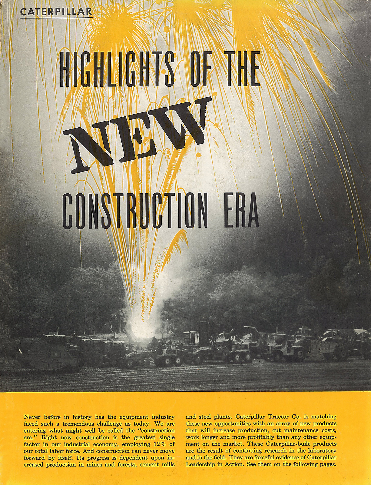 Caterpillar Construction Booklet 1955 D9D D8D,E D7C 955 Caterpillar Construction Booklet 1955 D9D D8D,E D7C 955