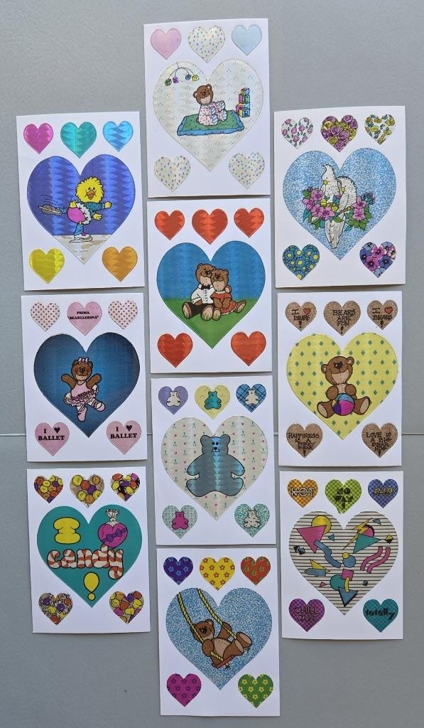 10 VTG Prism 1990 Have A Heart Vending Machine Stickers Retro Collectible NOS 10 VTG Prism 1990 Have A Heart Vending Machine Stickers Retro Collectible NOS