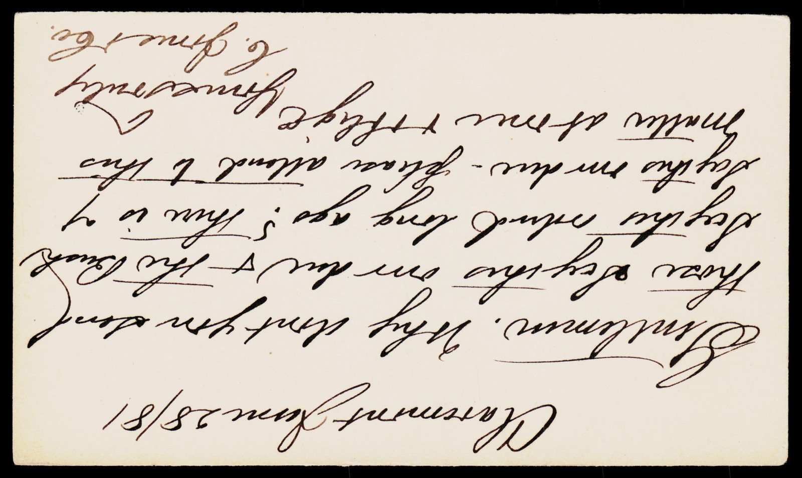1881 C. Jones & Co Claremont NH to Emerson Edge Tool Co VT Victorian Postal Card 1881 C. Jones & Co Claremont NH to Emerson Edge Tool Co VT Victorian Postal Card