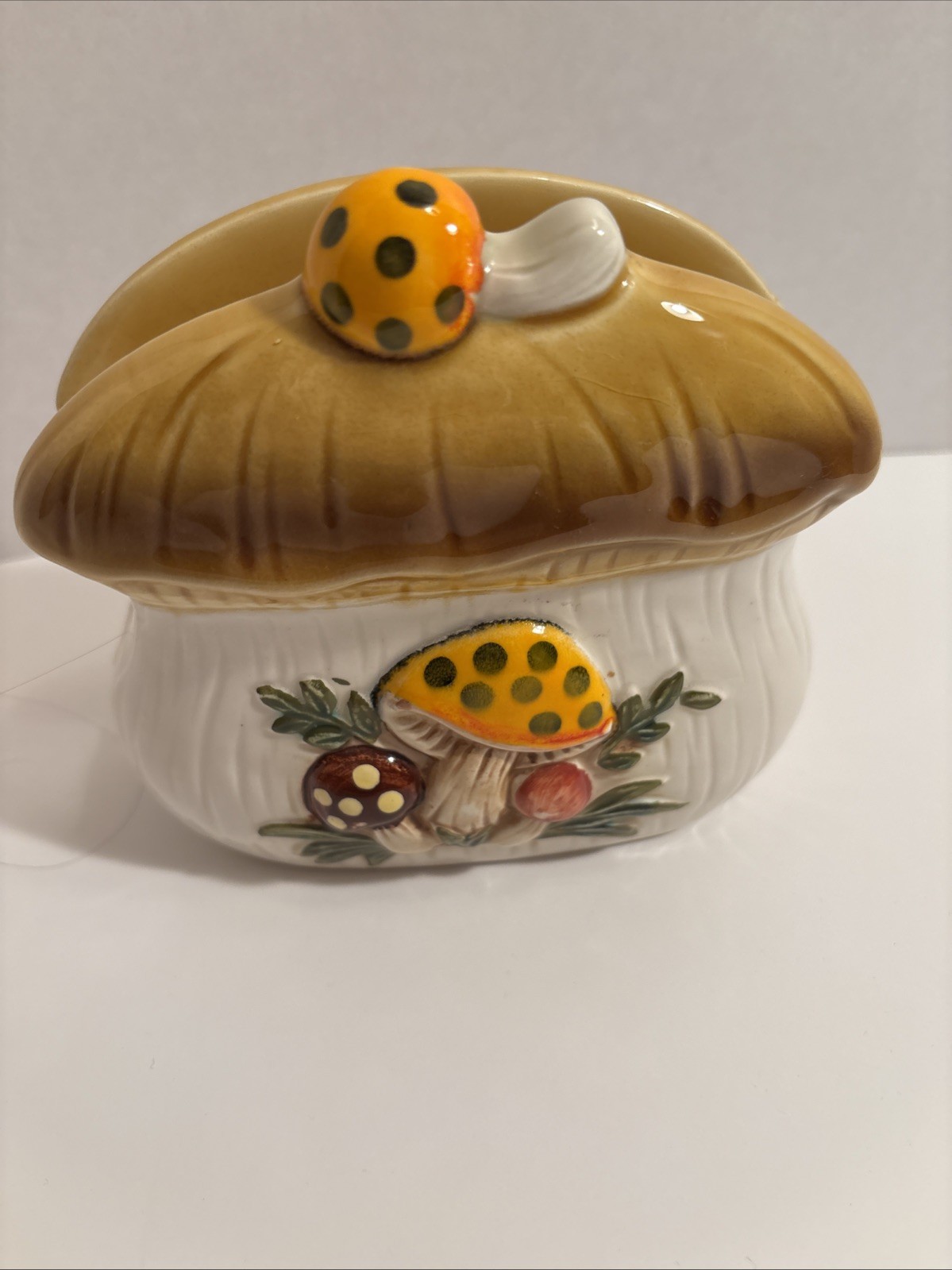 Vintage Sears Merry Mushroom Napkin Holder 1978 Preowned Vintage Sears Merry Mushroom Napkin Holder 1978 Preowned