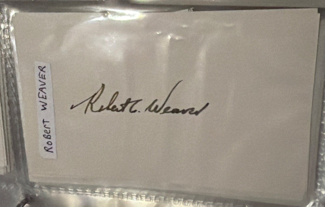 Robert C. Weaver Secretary Of Housing Development HUD 1st Black Signed Autograph Robert C. Weaver Secretary Of Housing Development HUD 1st Black Signed Autograph