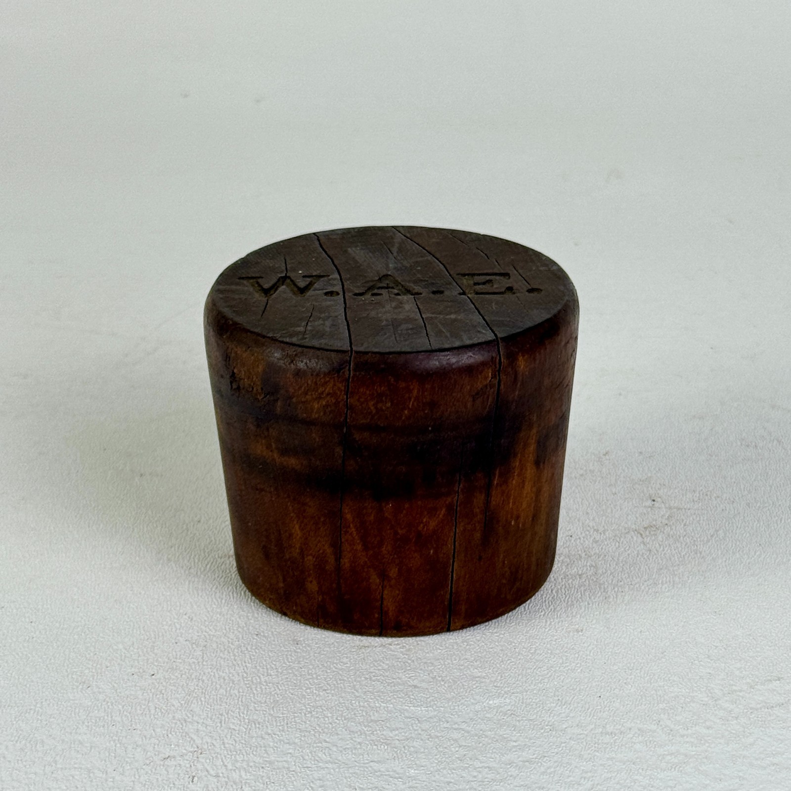 Rare Antique 19th Century Hard Wood Whiskey/Wine Barrel Bung Hole Stopper Plug Rare Antique 19th Century Hard Wood Whiskey/Wine Barrel Bung Hole Stopper Plug