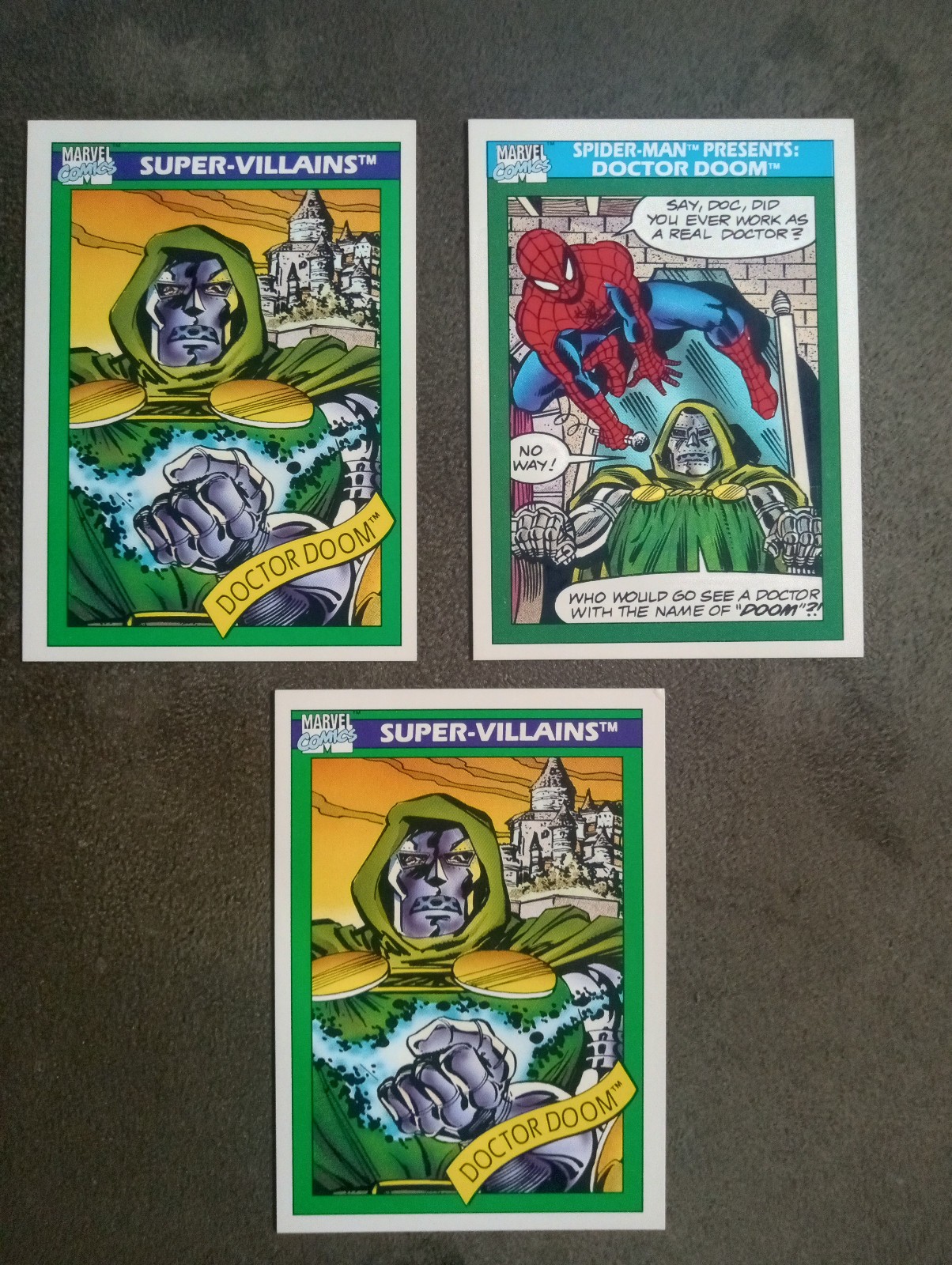 2 DR. DOCTOR DOOM 1990 MARVEL UNIVERSE BASE CARD #60 IMPEL SPIDER-MAN PRESENTS