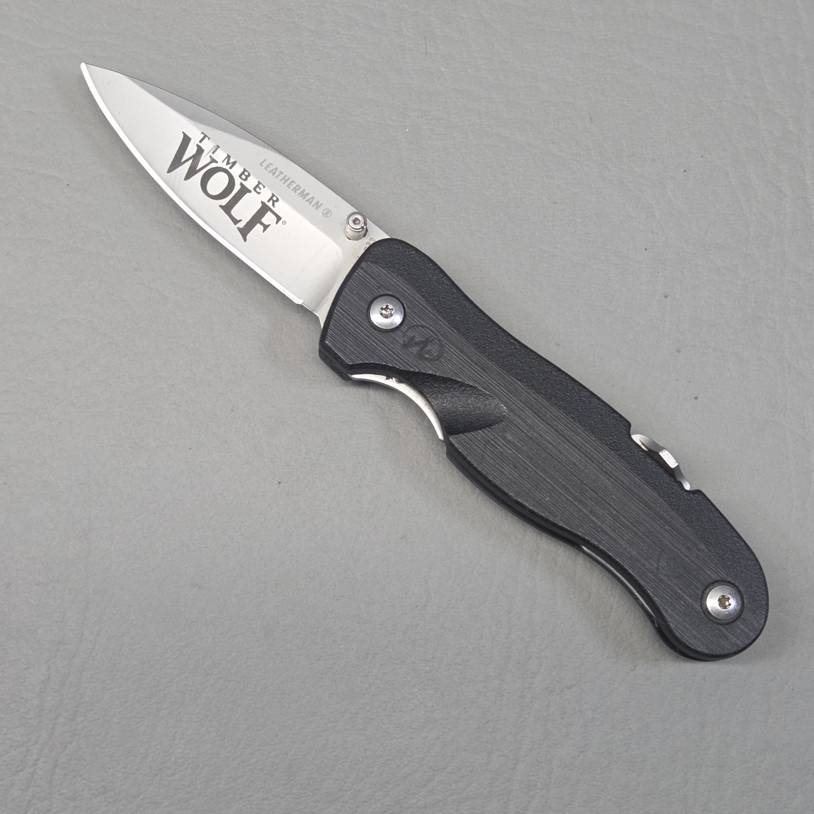 Leatherman Crater C33L Timber Wolf Tobacco Advertising Folding Pocket Knife 420H