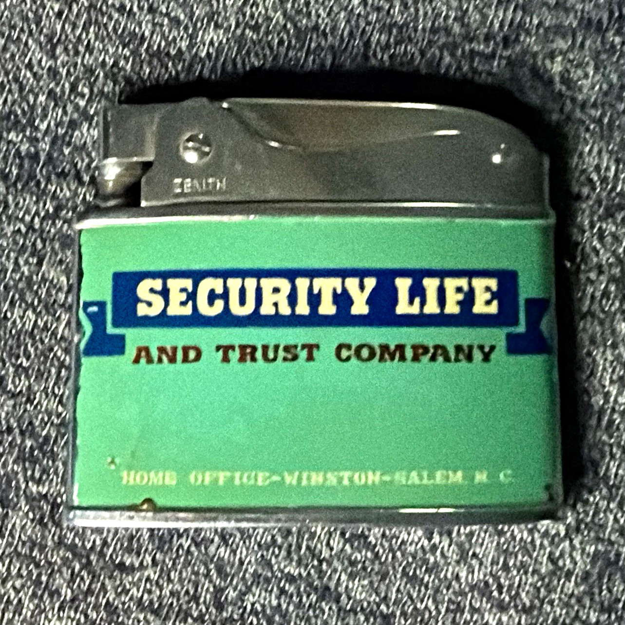 Vintage 1959 Zenith Lighter Security Life Trust Winston Salem NC Advertising Vintage 1959 Zenith Lighter Security Life Trust Winston Salem NC Advertising