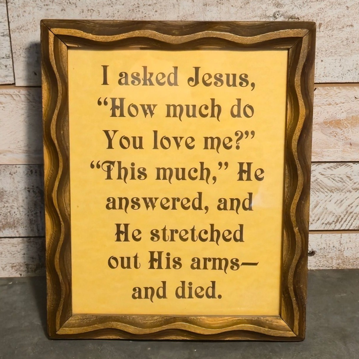 Vintage Mid Century Wood Framed Jesus Quote Religious Wall Plaque Christian Deco Vintage Mid Century Wood Framed Jesus Quote Religious Wall Plaque Christian Deco