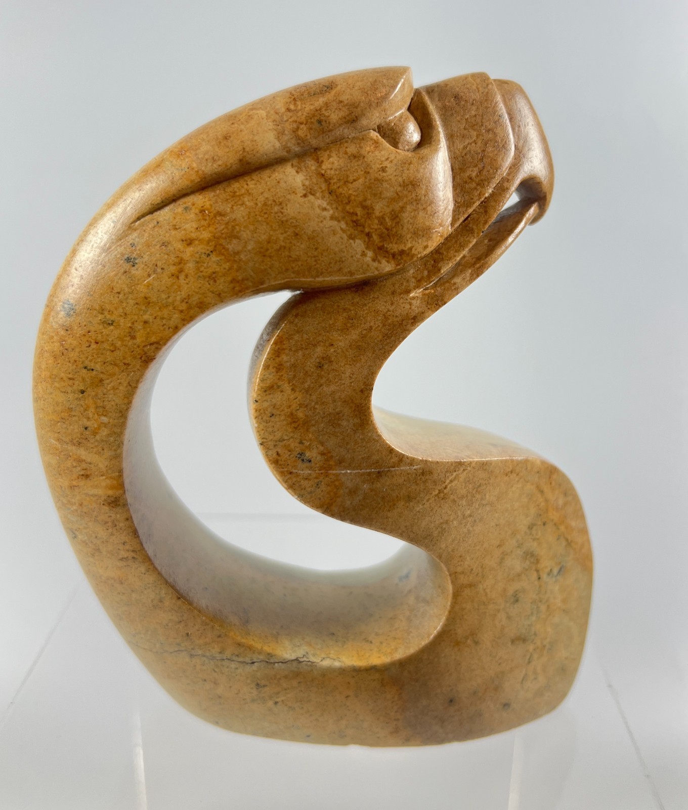 Signed LEROY HENRY Six Nations Iroquois Soapstone Eagle sculpture 5" Guardian 06 Signed LEROY HENRY Six Nations Iroquois Soapstone Eagle sculpture 5" Guardian 06
