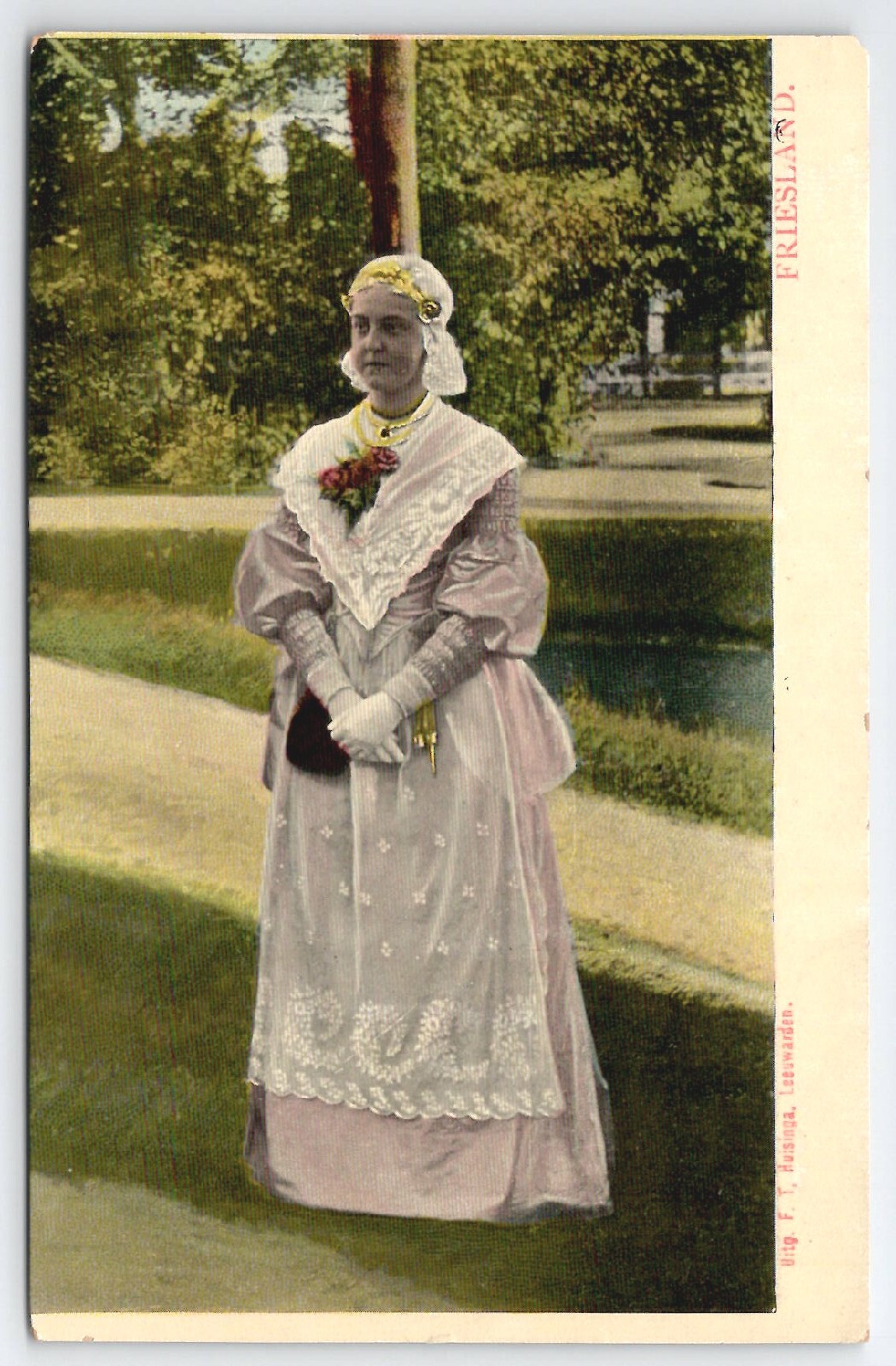 Netherlands Friesland Woman Beautiful Dress c1910 Postcard L22 Netherlands Friesland Woman Beautiful Dress c1910 Postcard L22