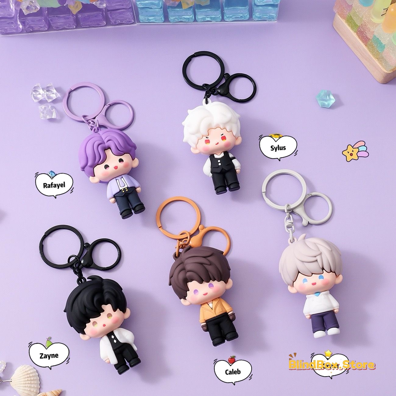 5pcs Set Love and Deepspace Keychain Doll Gift Sylus Xavier Zayne Rafayel Caleb 5pcs Set Love and Deepspace Keychain Doll Gift Sylus Xavier Zayne Rafayel Caleb
