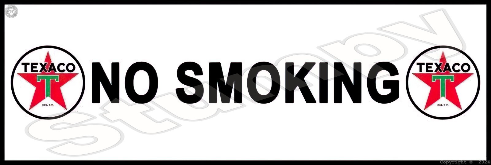 Texaco No Smoking Metal Sign 6" x 18" or 8 x 24 Free domestic shipping