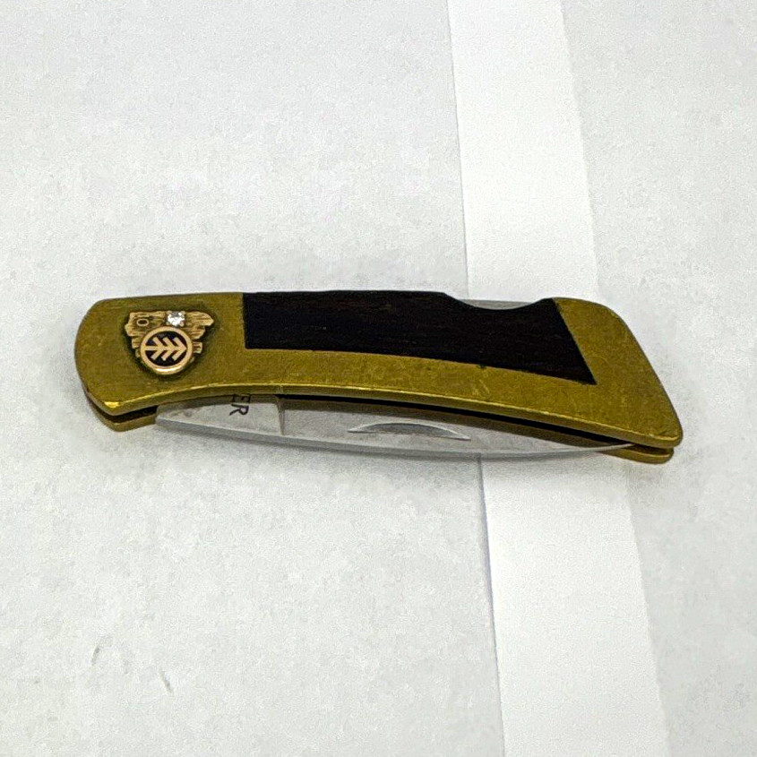 Vtg Gerber Sportsman I Folding Pocket Knife 10K Gold & Ruby 10 Yr Boise Cascade Vtg Gerber Sportsman I Folding Pocket Knife 10K Gold & Ruby 10 Yr Boise Cascade