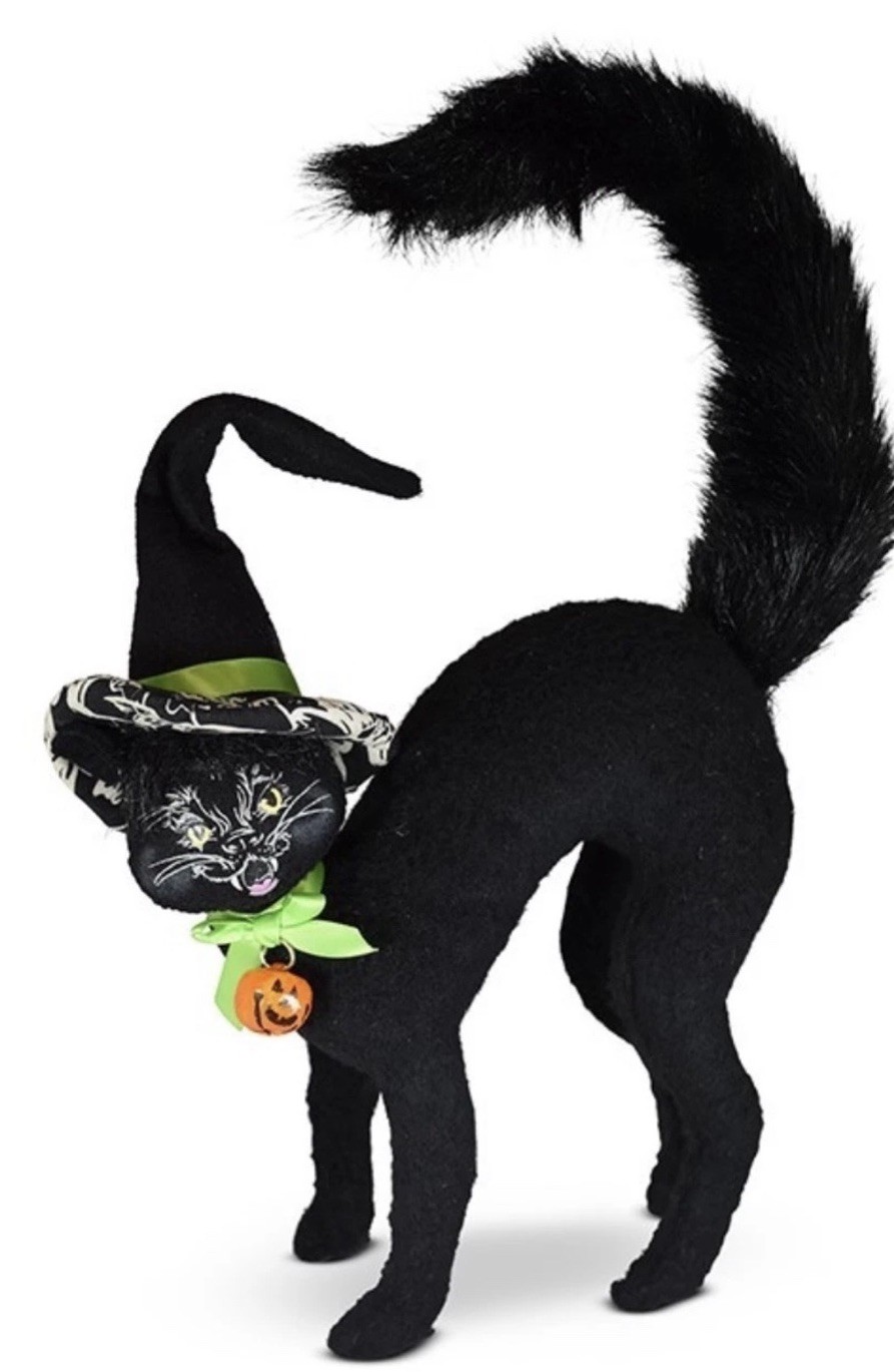 ANNALEE HALLOWEEN 2021 “GHOSTLY SCAREDY CAT" BLACK 8” NWT
