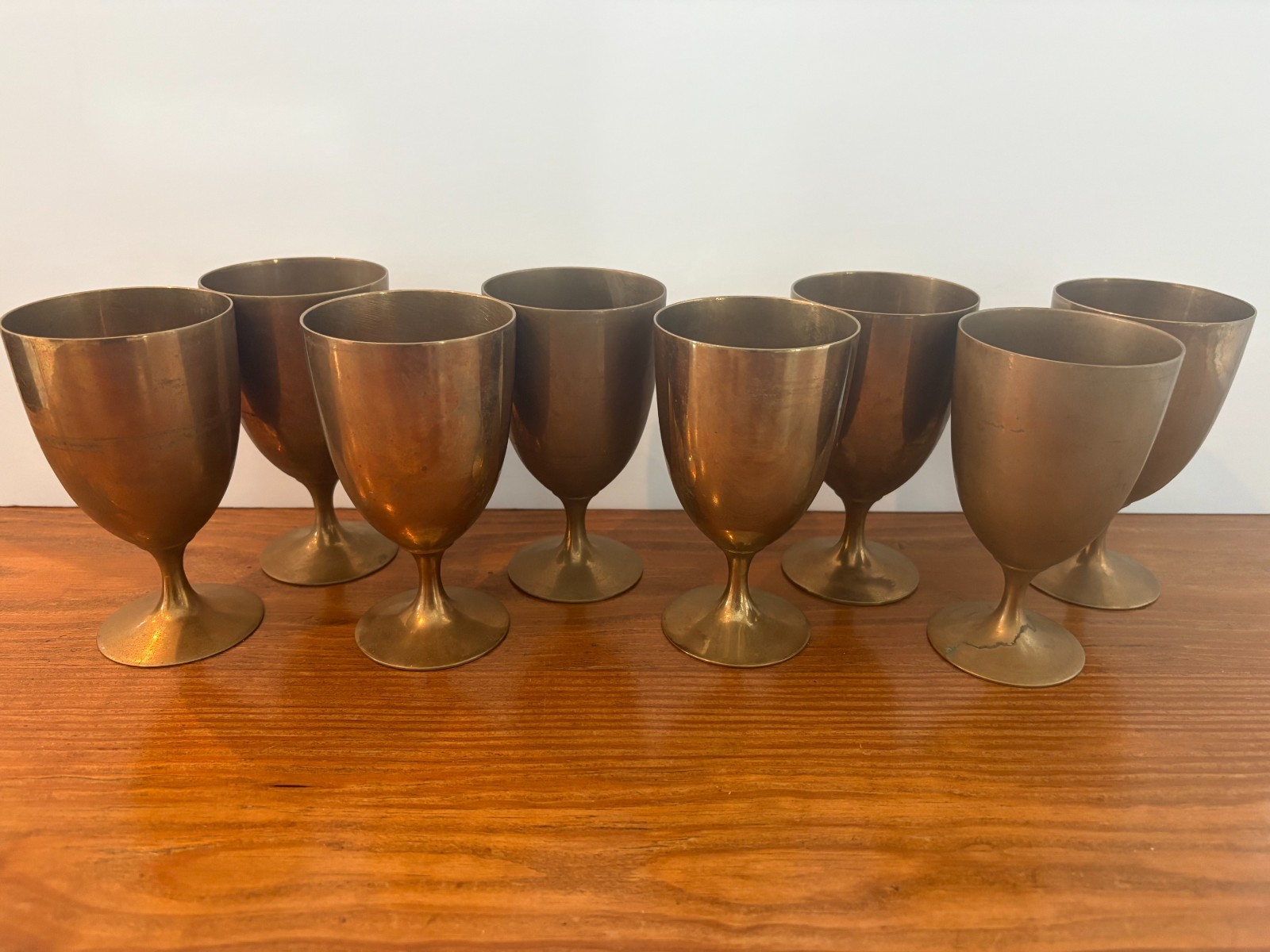 Brass Goblets - Set of 8 Brass Goblets - Set of 8