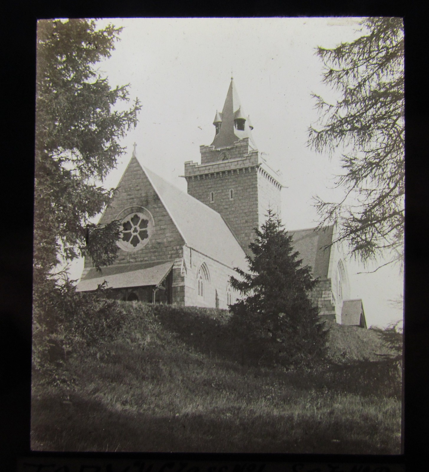 Glass Magic Lantern Slide CRATHIE CHURCH C1900 SCOTLAND Glass Magic Lantern Slide CRATHIE CHURCH C1900 SCOTLAND