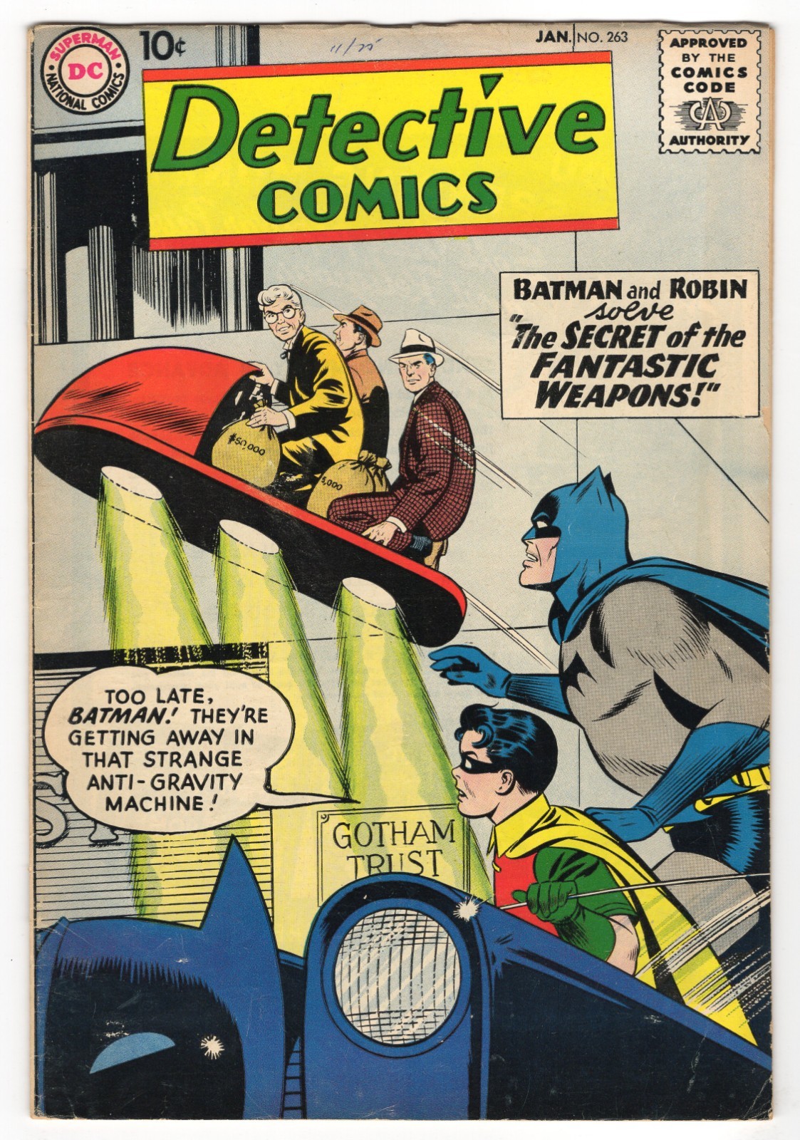 Detective Comics 263 1959 DC Comics VG+ 4.5 Batman Martian Manhunter Robin Detective Comics 263 1959 DC Comics VG+ 4.5 Batman Martian Manhunter Robin