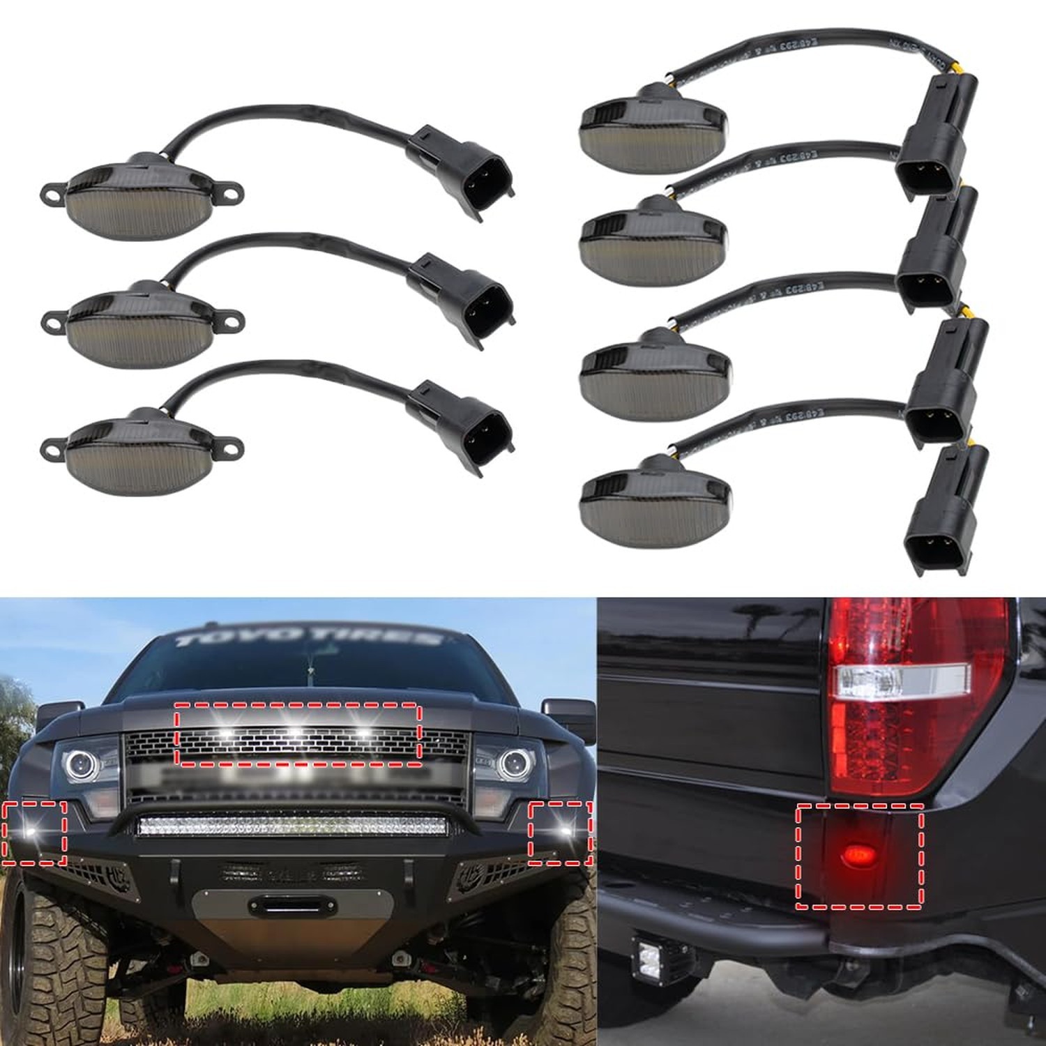 NJSBYL LED F150 Grille Running Light&Side Marker Light Kit for 2010-2014 F-or... NJSBYL LED F150 Grille Running Light&Side Marker Light Kit for 2010-2014 F-or...