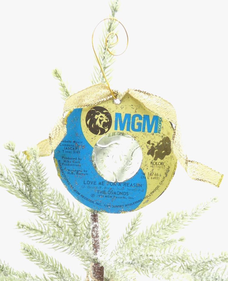 Authentic Vintage 45 Record Christmas Ornament, Osmonds, Love Me For a Reason Authentic Vintage 45 Record Christmas Ornament, Osmonds, Love Me For a Reason