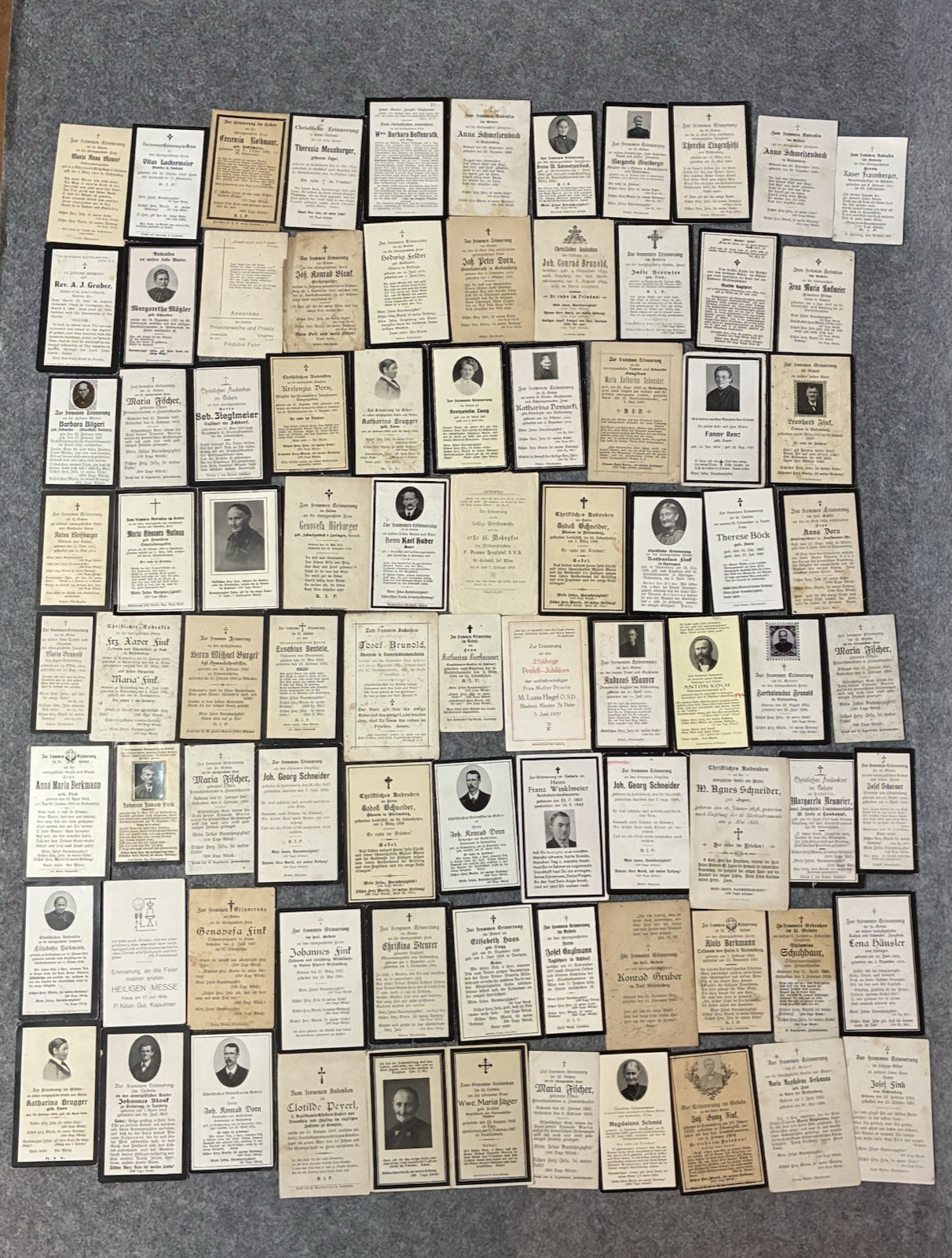 Huge Lot 70x Vintage German Civilian Death Cards Sterbebild Totenzettel Ephemera Huge Lot 70x Vintage German Civilian Death Cards Sterbebild Totenzettel Ephemera