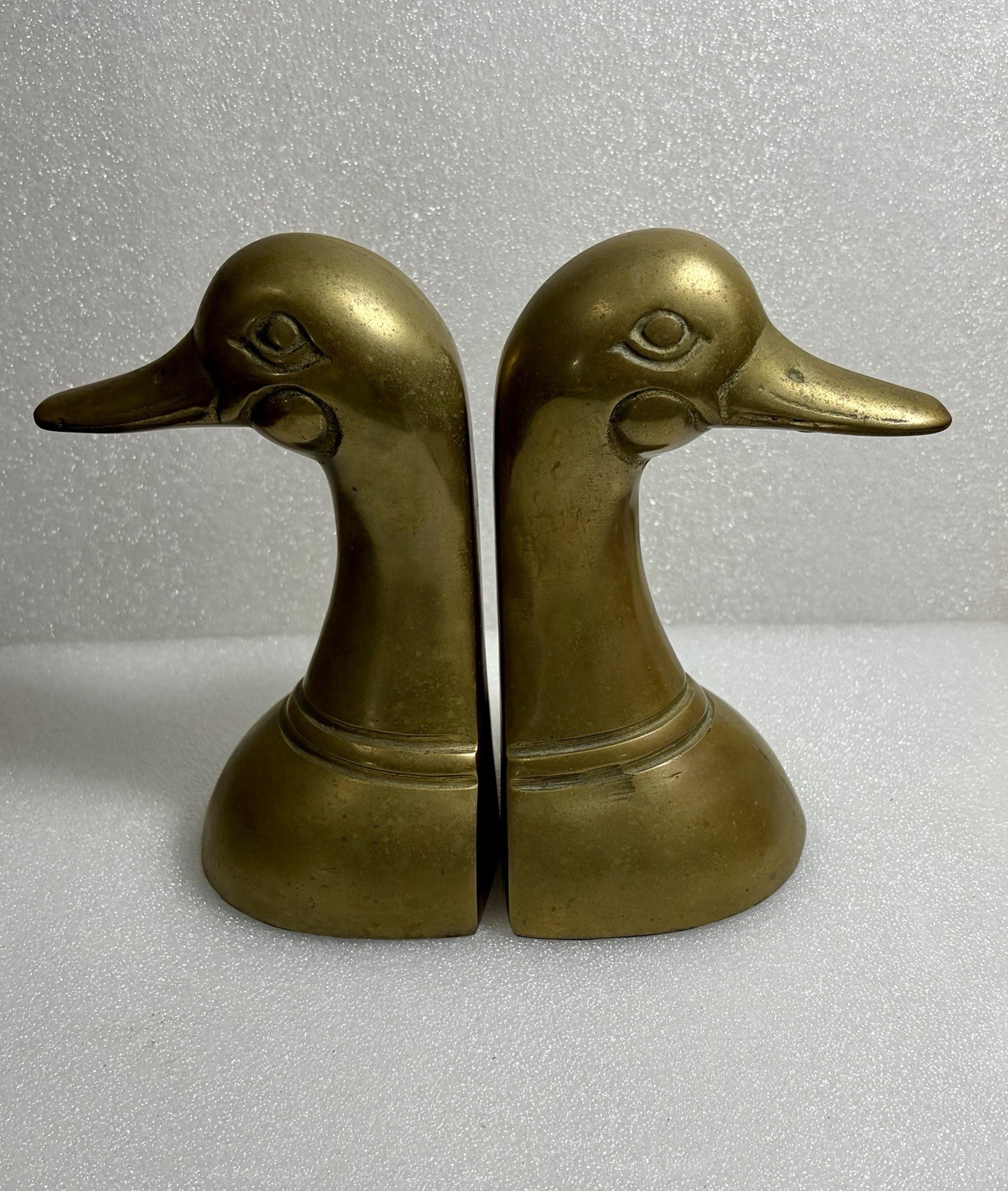 Vintage Solid Brass Pair of Duck Head Bookends/Doorstops 6.5 Inches Tall Vintage Solid Brass Pair of Duck Head Bookends/Doorstops 6.5 Inches Tall