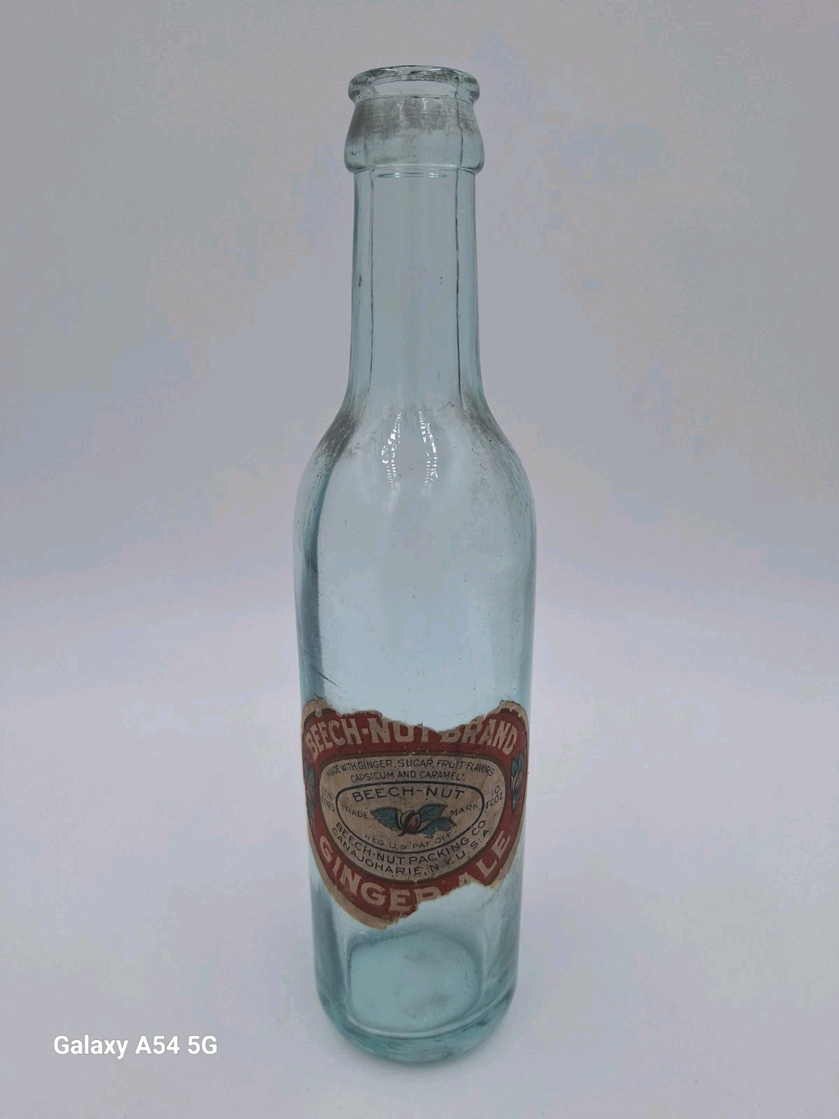 Antique Beech-Nut Brand Ginger Ale Glass Bottle Teal 9.5" H 1920 "Empty-Read" Antique Beech-Nut Brand Ginger Ale Glass Bottle Teal 9.5" H 1920 "Empty-Read"