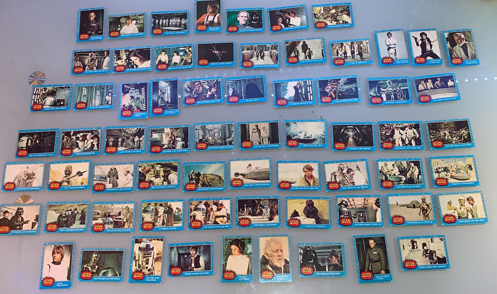 1977 TOPPS STAR WARS SERIES 1 Blue 66-CARDs Complete Set #1 Luke Skywalker Lot