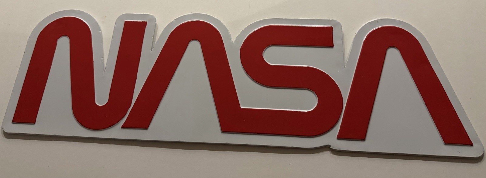 NASA “Worm” Logo Heavy Duty Embossed Reproduction Metal Sign