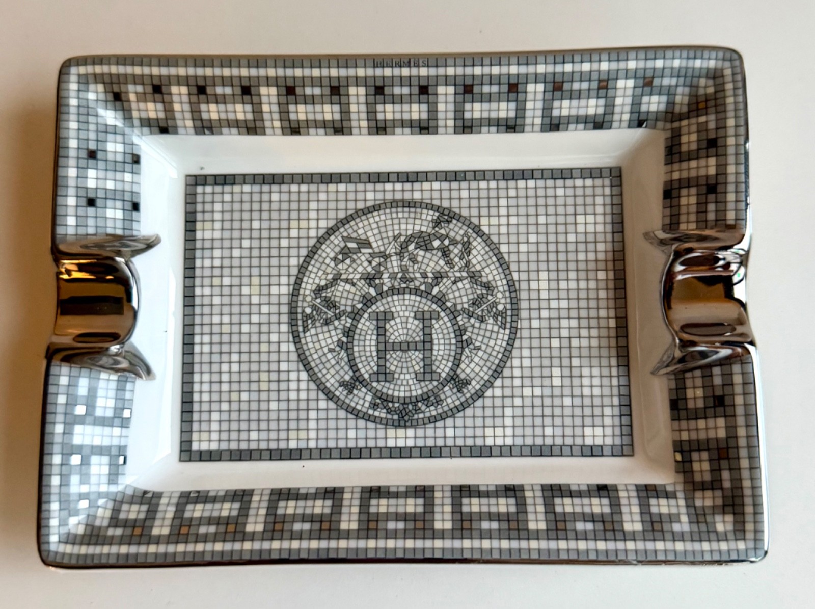 Vintage Hermes Mosaique 24 Porcelain ashtray Vintage Hermes Mosaique 24 Porcelain ashtray