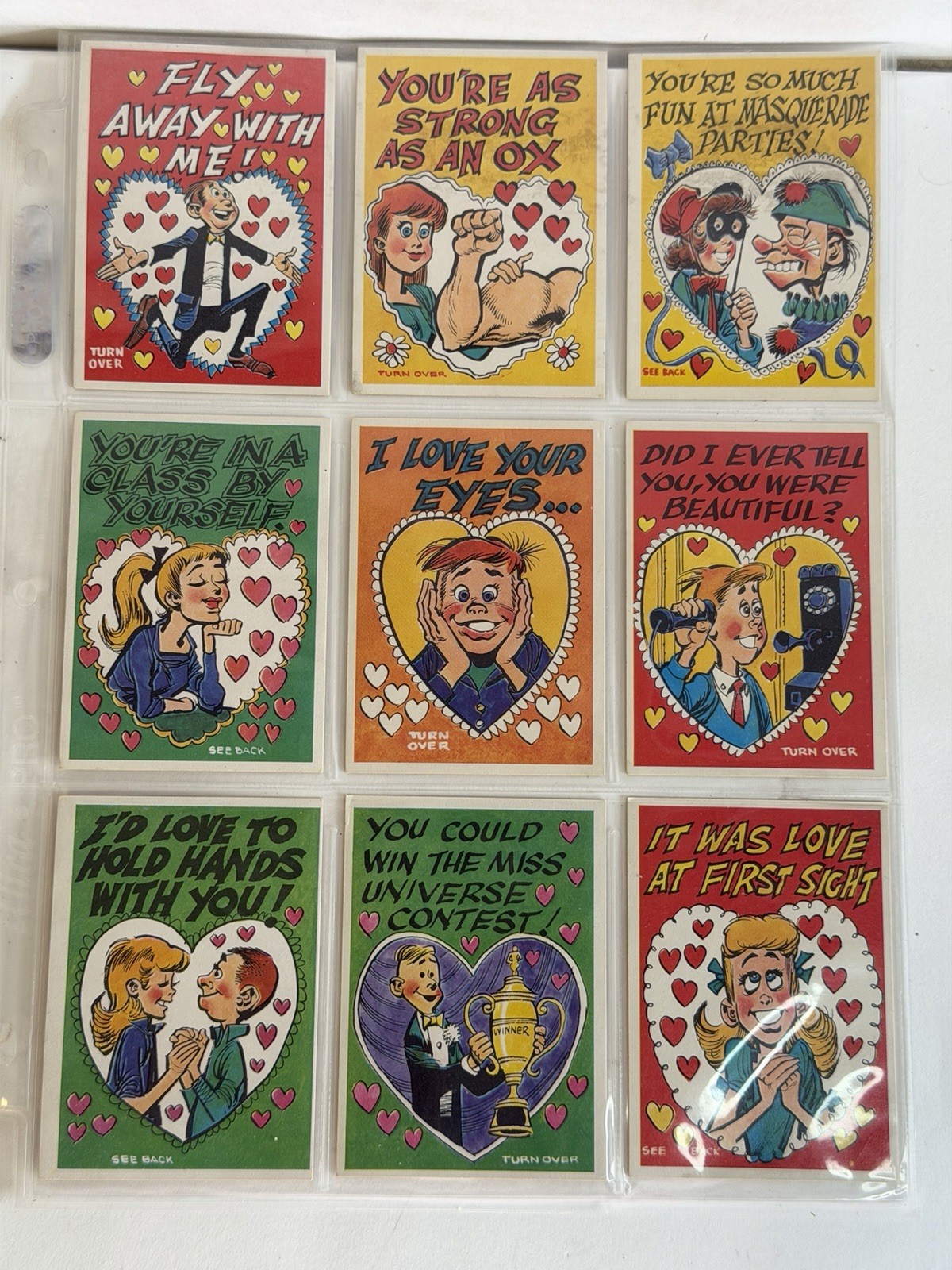 Vintage 1959 Topps Funny Valentine Cards Near Complete Lot Set 1-64 Jack Davis Vintage 1959 Topps Funny Valentine Cards Near Complete Lot Set 1-64 Jack Davis