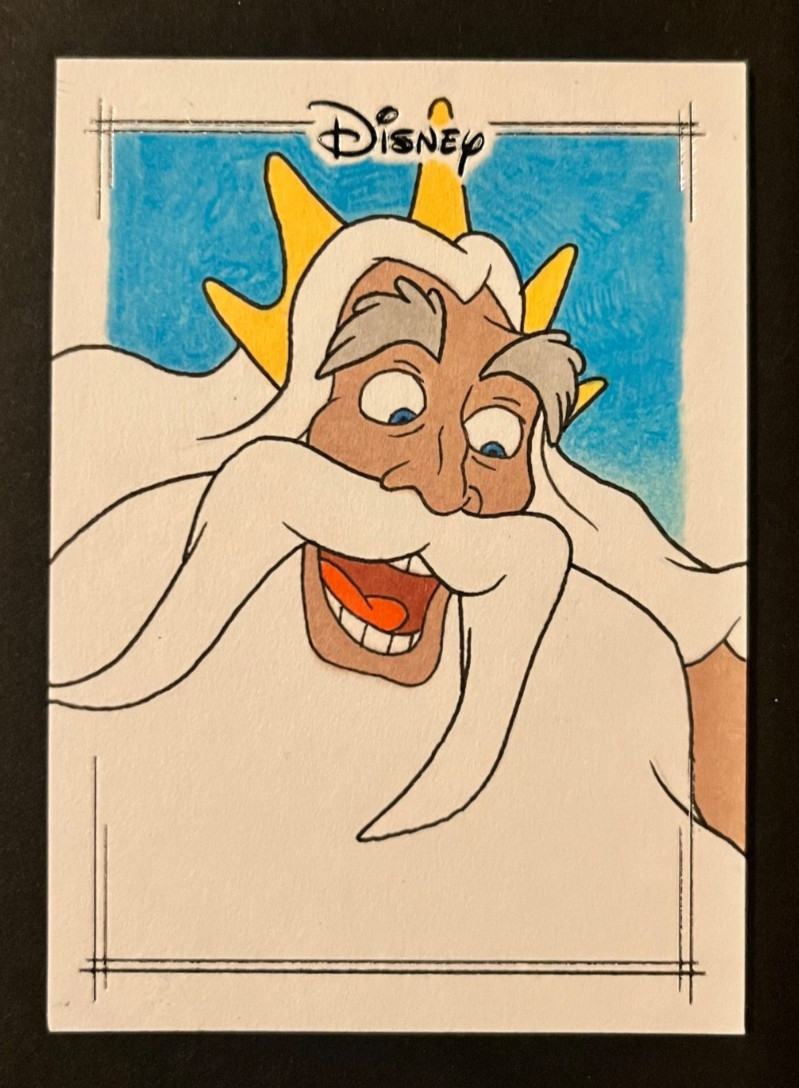 2026 Topps Disney Chrome King Triton Sketch Card 1/1 Paul Williams 2026 Topps Disney Chrome King Triton Sketch Card 1/1 Paul Williams