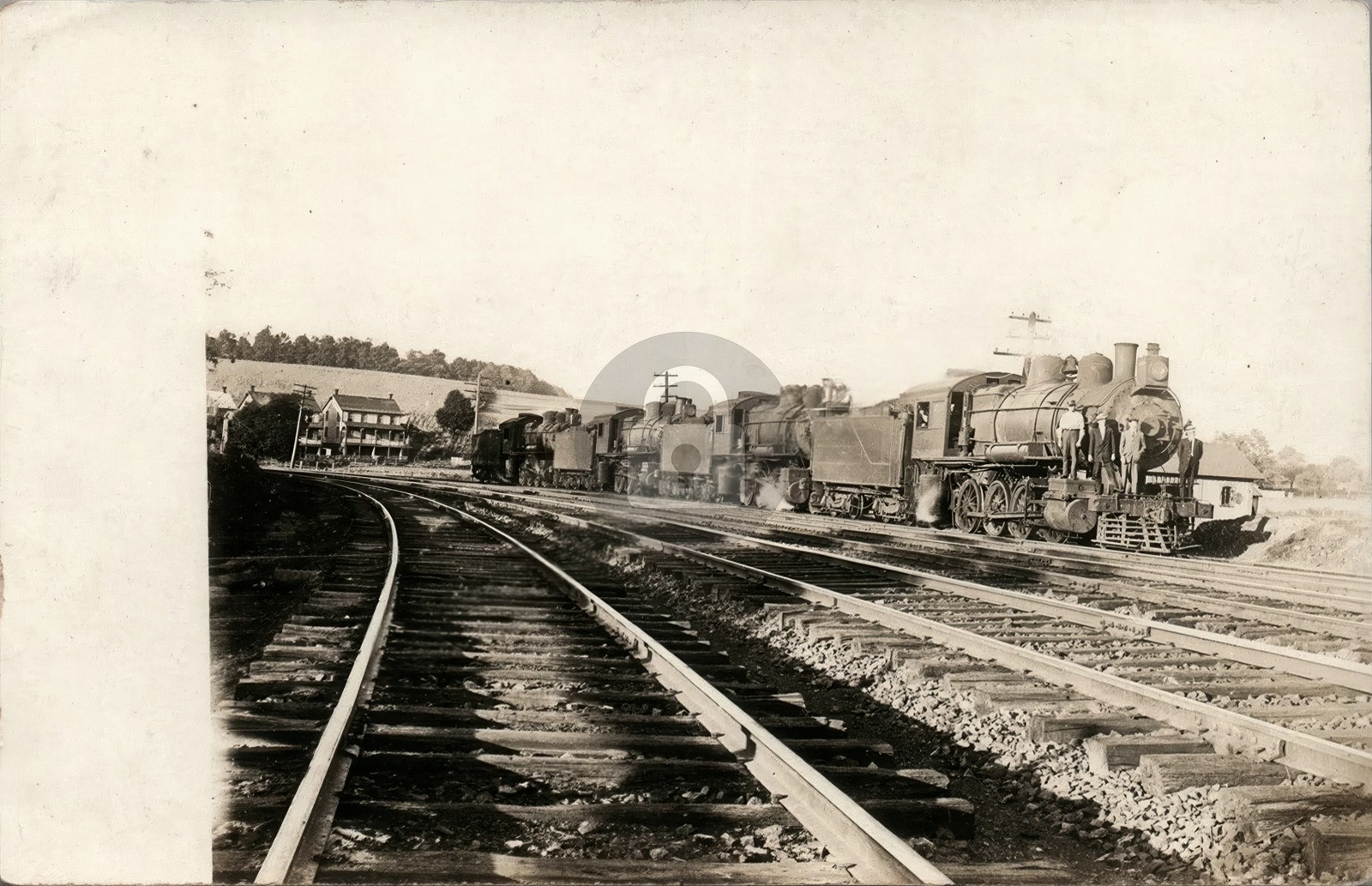 PRR NCRR Railroad NEW FREEDOM PA York County RPPC Photo Postcard COPY