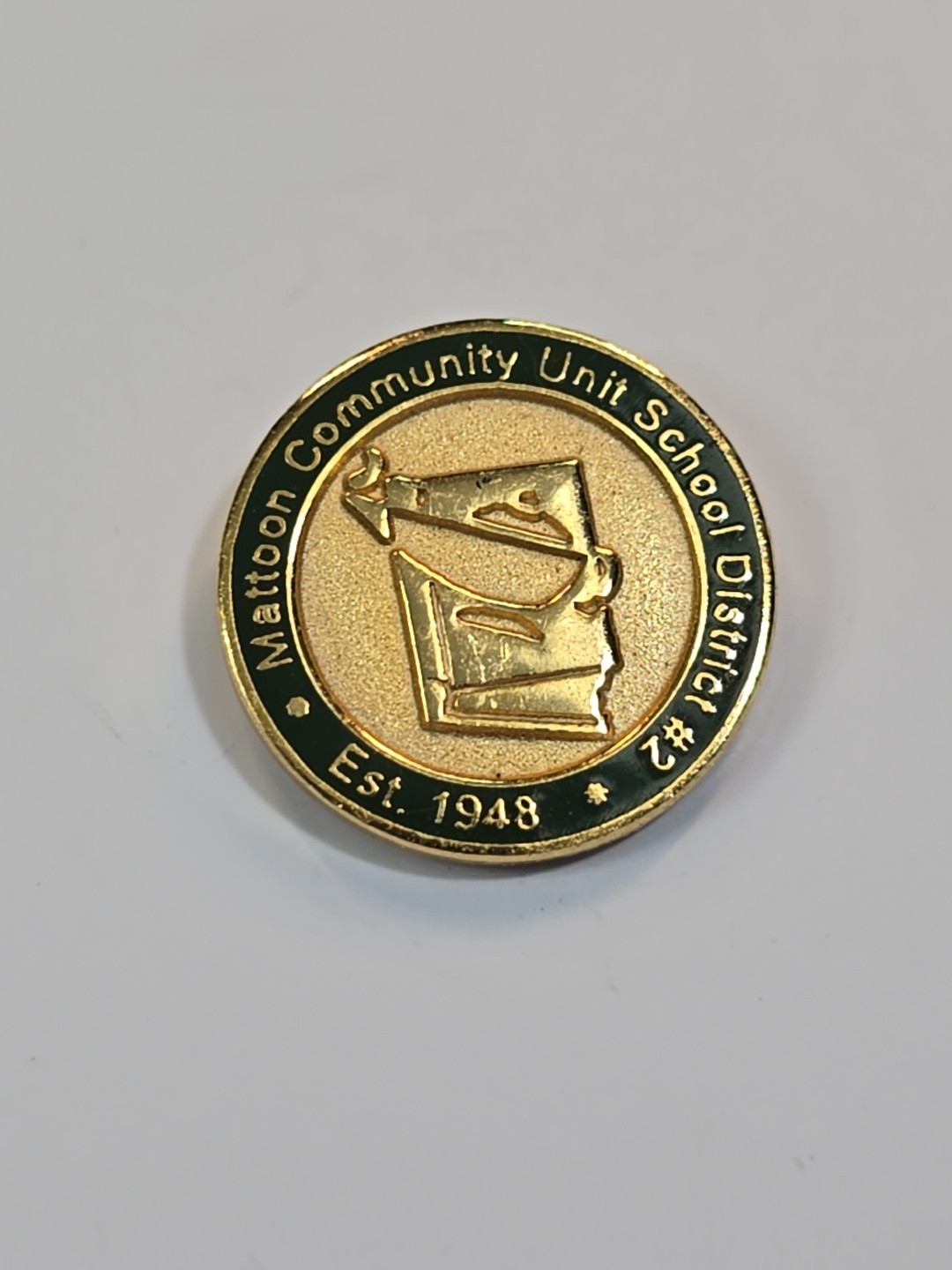 Mattoon Community Unit School District 2 Lapel Pin Coles County Illinois Mattoon Community Unit School District 2 Lapel Pin Coles County Illinois