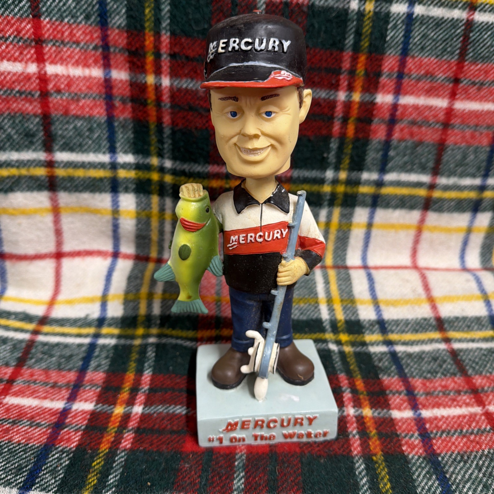 Vintage MERCURY MARINE # 1 ON THE WATER Ceramic BOBBLE HEAD GUY
