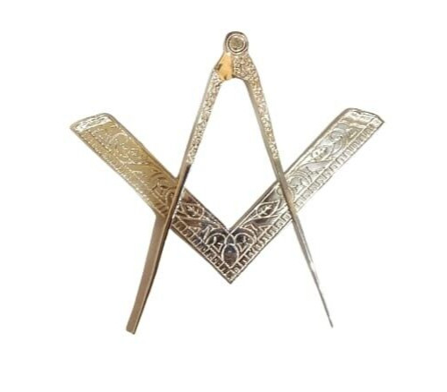 Masonic Lodge Ceremonial SILVER 6" LARGE Square and Compass For Bible CLASS A Masonic Lodge Ceremonial SILVER 6" LARGE Square and Compass For Bible CLASS A