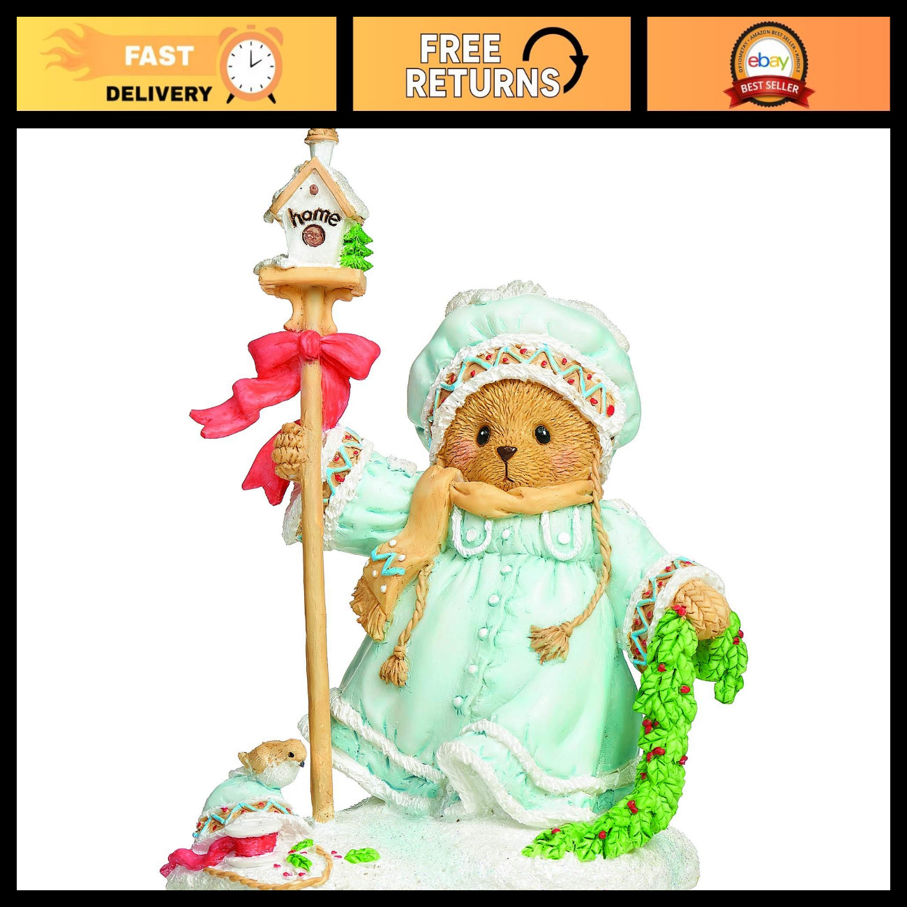 Cherished Teddies Ingrid Laplander Teddy Bear Figure 4.5" H - Collectible Home D