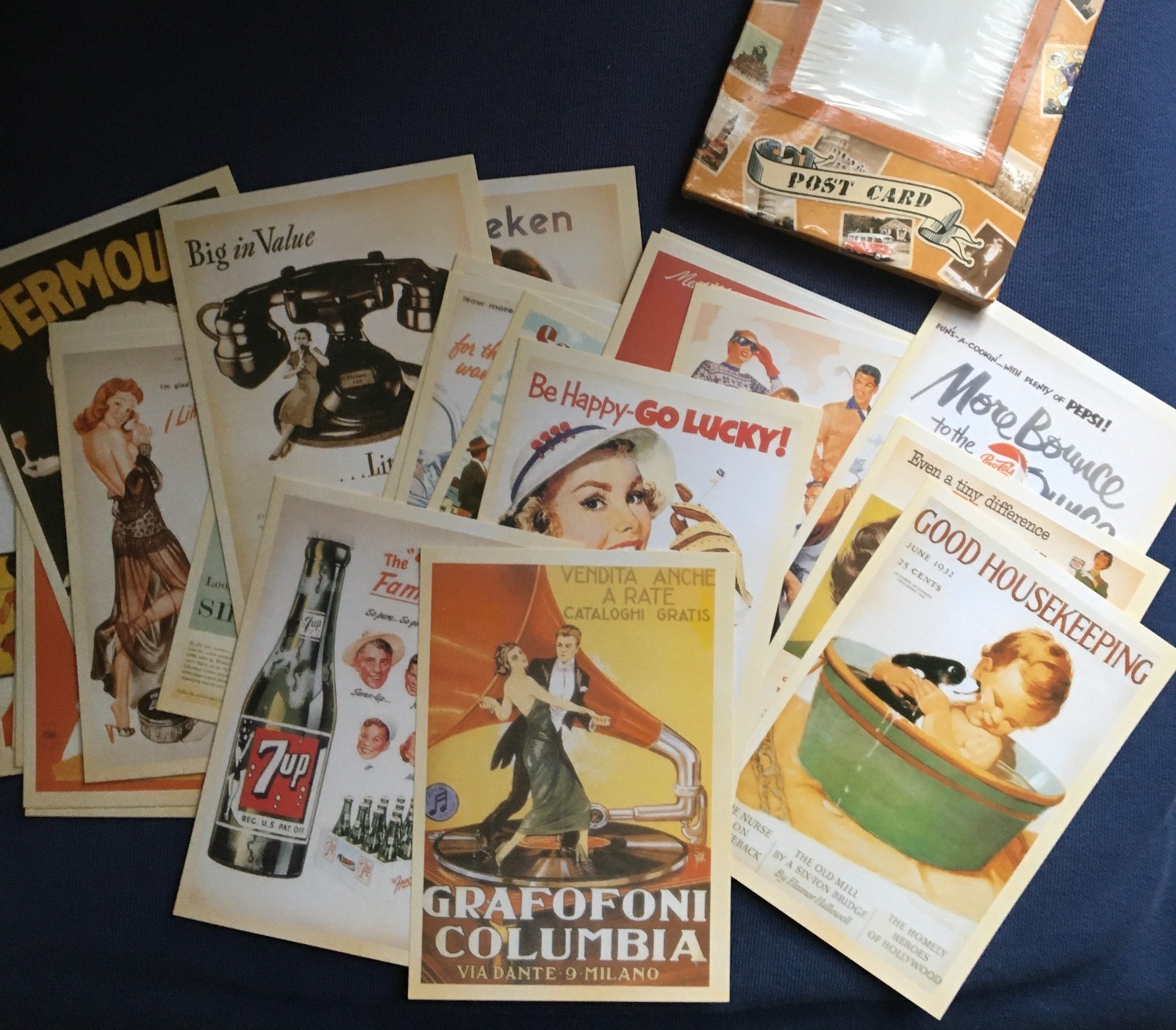32 POSTCARDS - MINI Frameable ART - Repro VINTAGE ADs, People Eras 5.5" X 4" NEW 32 POSTCARDS - MINI Frameable ART - Repro VINTAGE ADs, People Eras 5.5" X 4" NEW