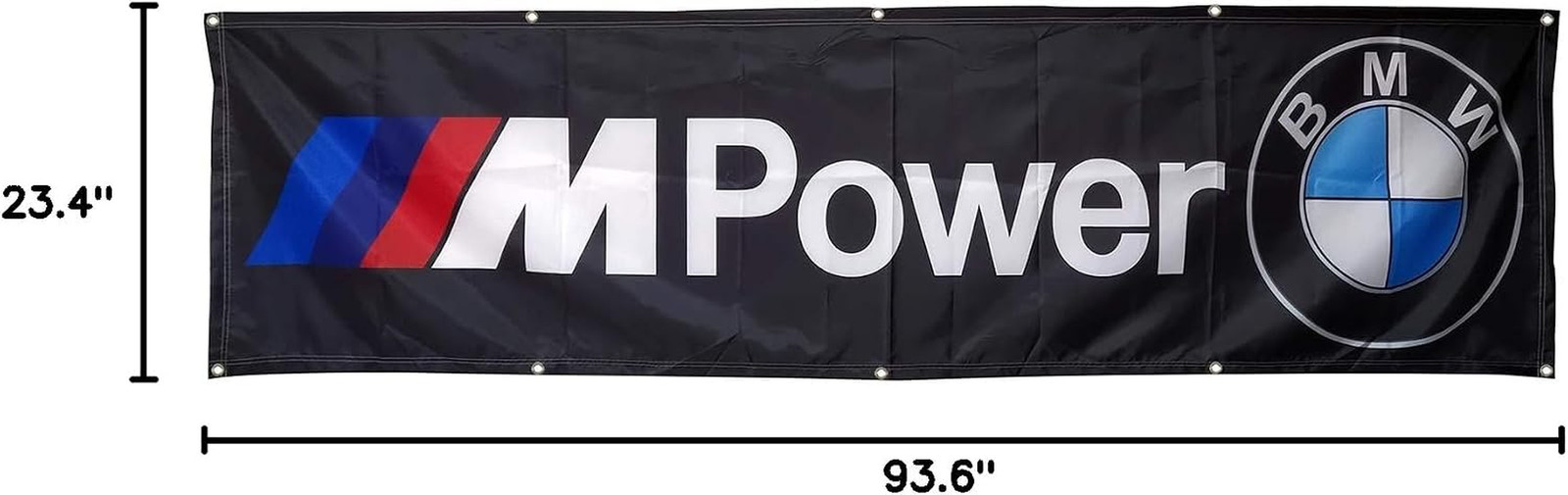 Daoops BMW Flag M Power Automotive Repair Racing 2x8ft Banner Daoops BMW Flag M Power Automotive Repair Racing 2x8ft Banner