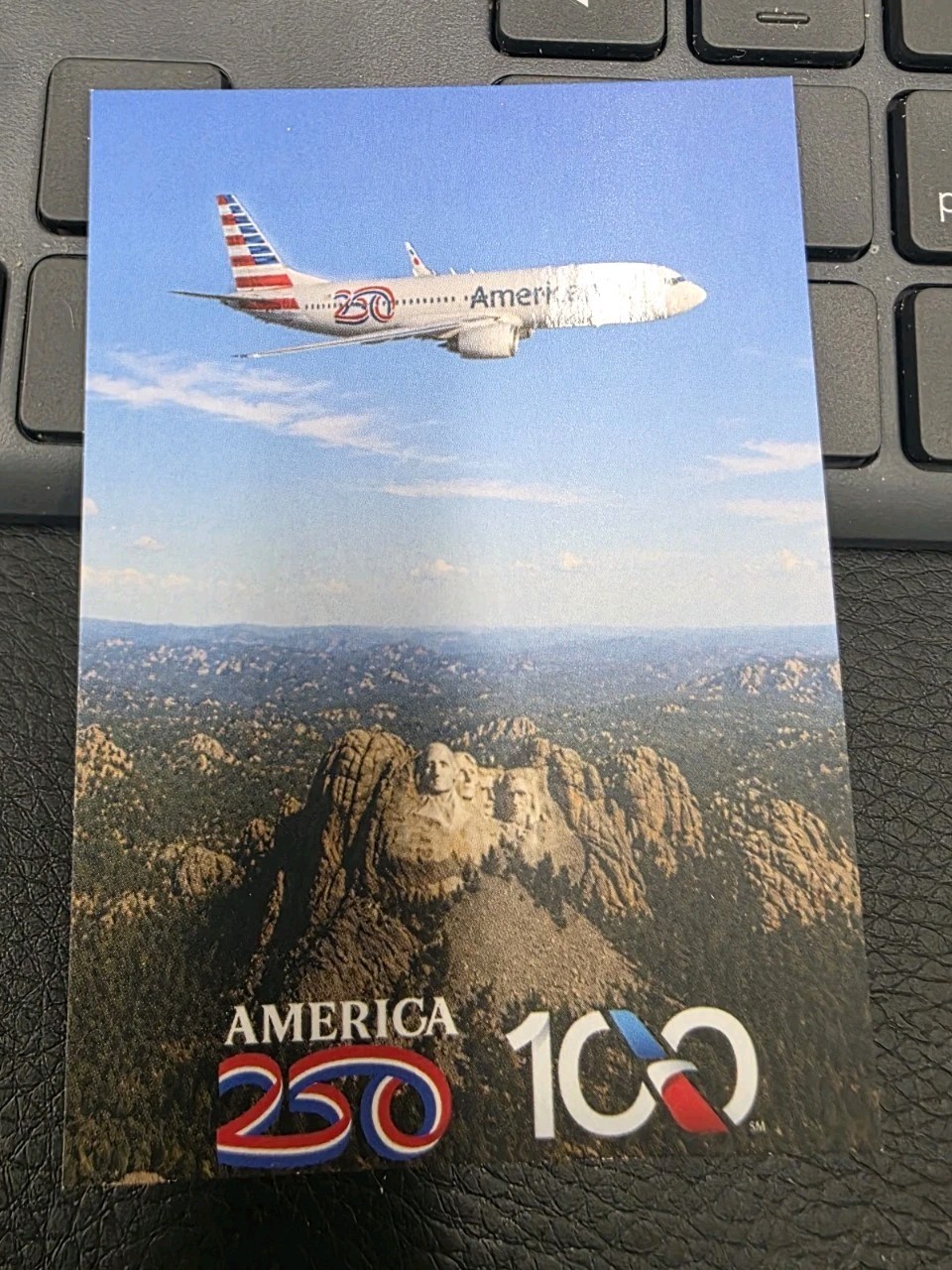 2026 American Airlines RARE America's 250 Boeing 737 July 4th livery pilot card 2026 American Airlines RARE America's 250 Boeing 737 July 4th livery pilot card