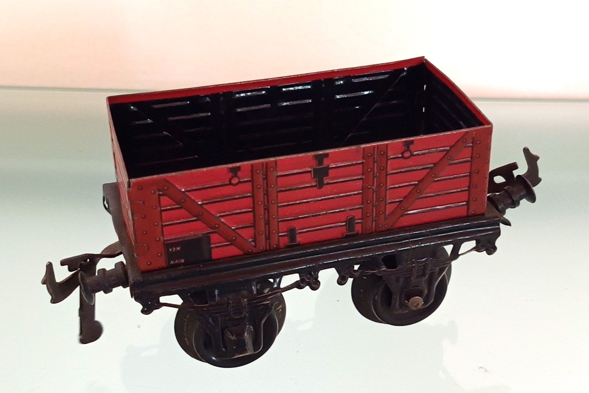 GBN Bavaria Bing Werke Tin Freight Cart, 1930s Game GBN Bavaria Bing Werke Tin Freight Cart, 1930s Game