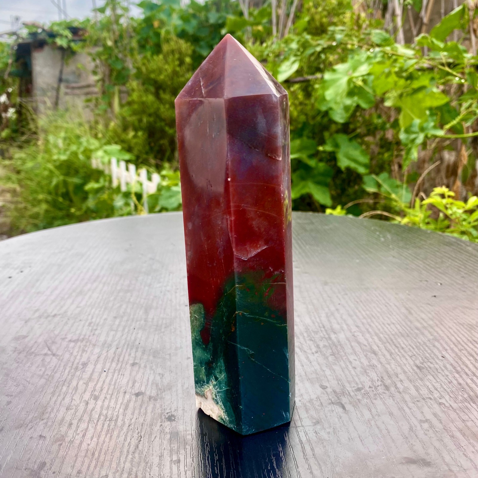 1.6LB Natural ocean jade pillar spiritual decoration restoration 1.6LB Natural ocean jade pillar spiritual decoration restoration