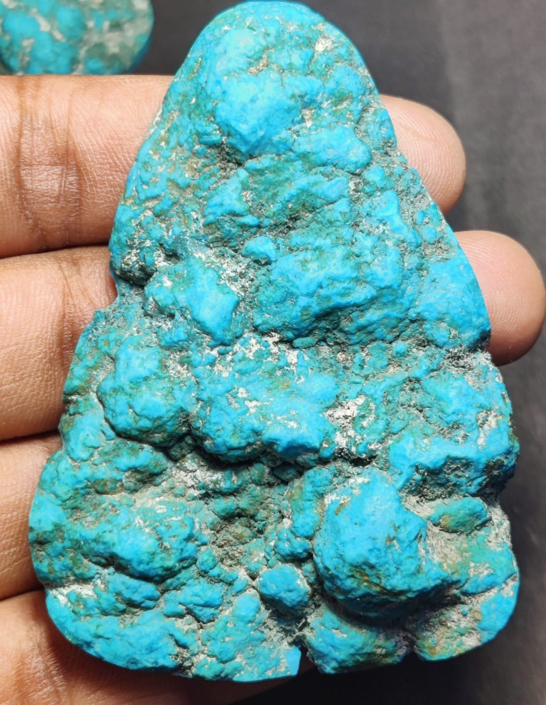Buy Blue Turquoise Rough Slice cabochon Mineral Crystal 248 Ct