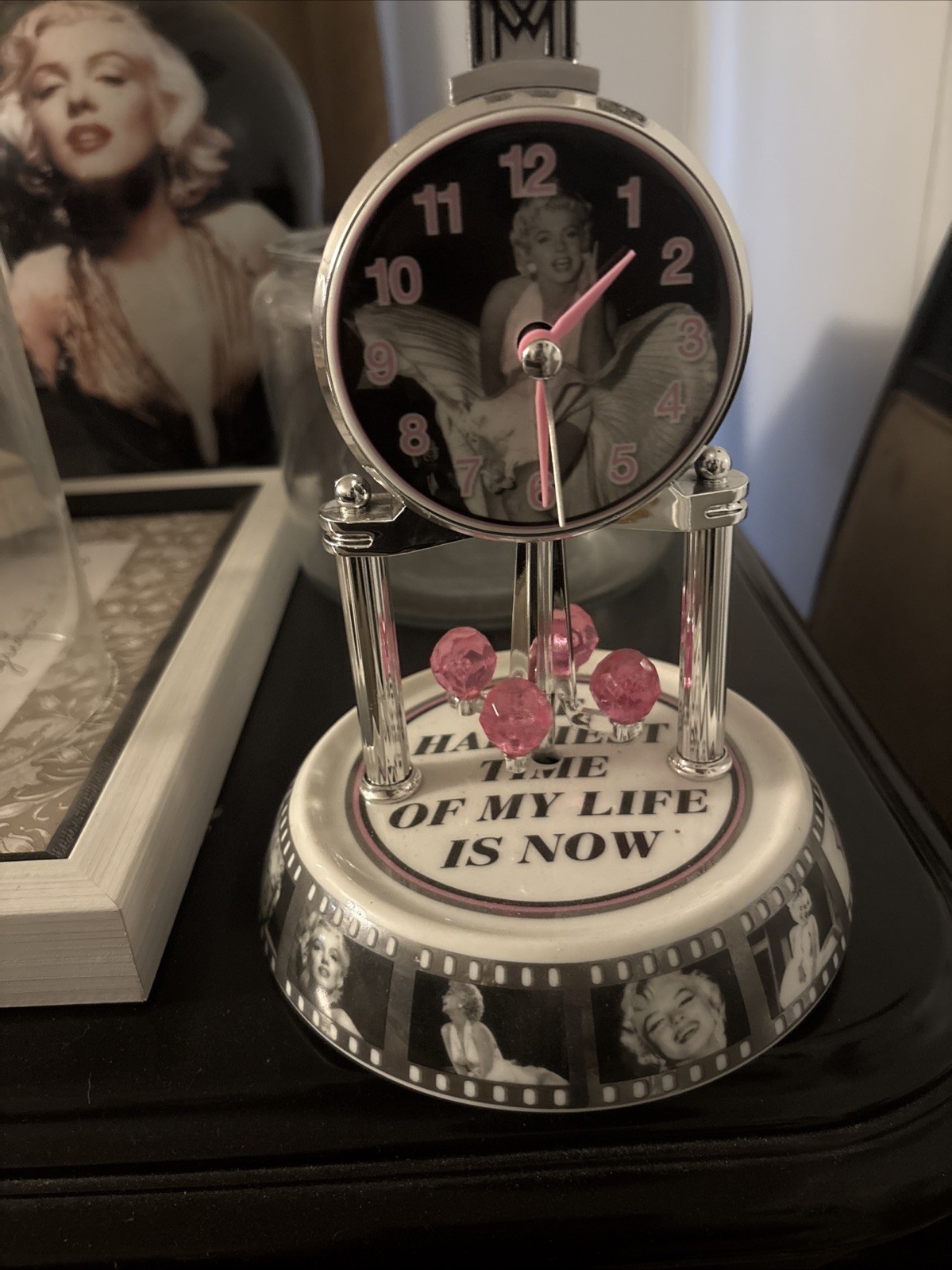 Marilyn Monroe Anniversary Pendulum Clock by Sam Shaw Porcelain