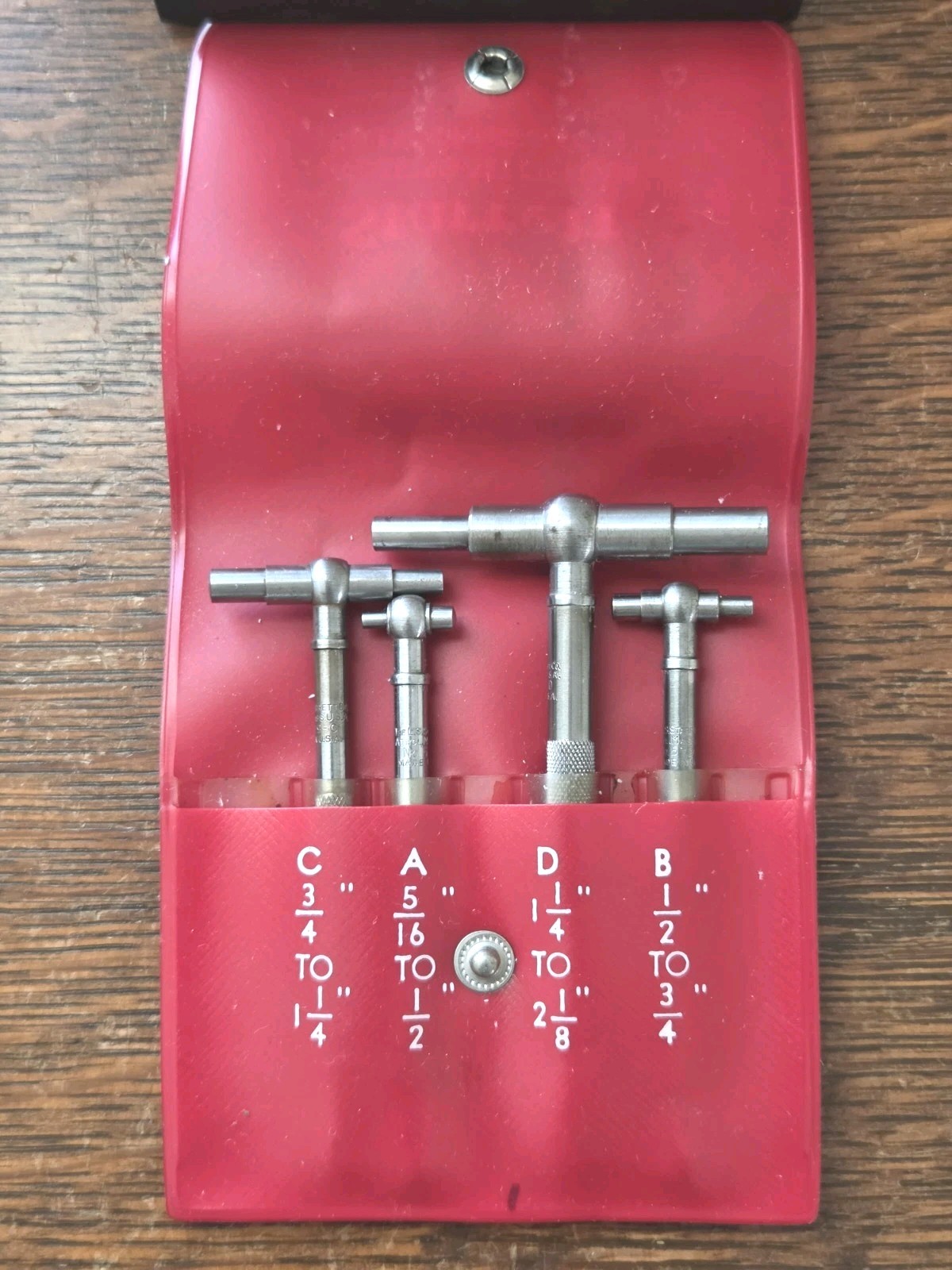 Starrett No. S579G Set of Four Telescoping Gages w/Pouch Machinist Tools USA Starrett No. S579G Set of Four Telescoping Gages w/Pouch Machinist Tools USA