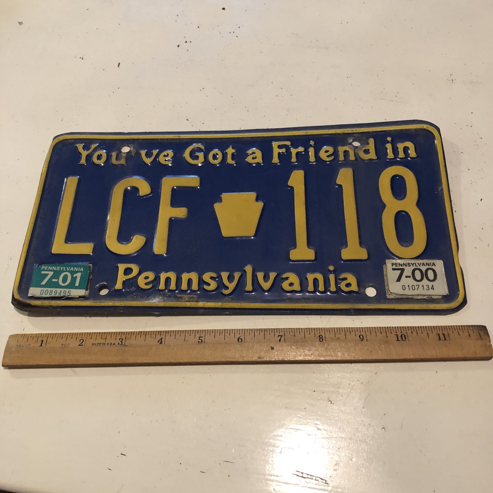 Vintage 2000 2001 Pennsylvania Pa You’ve Got A Friend in License Plate LCF 118 Vintage 2000 2001 Pennsylvania Pa You’ve Got A Friend in License Plate LCF 118