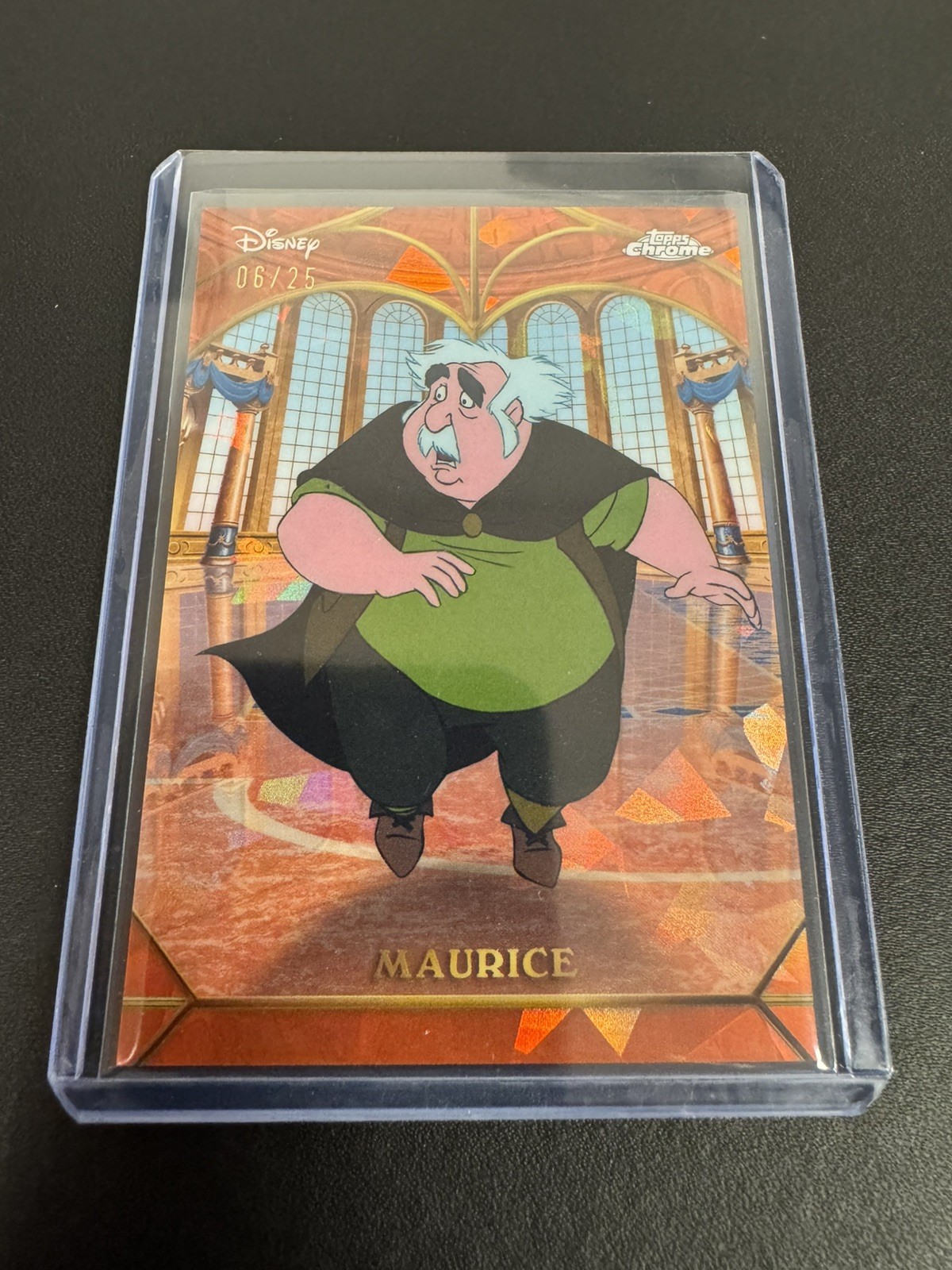 2026 Topps Chrome Disney Sapphire #BB-2 Maurice Orange /25 Beauty & Beast 35th 2026 Topps Chrome Disney Sapphire #BB-2 Maurice Orange /25 Beauty & Beast 35th