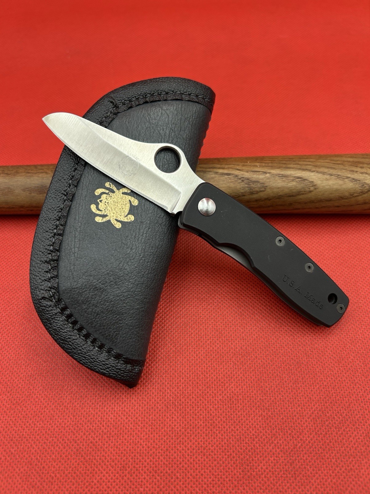 🔪vintage Spyderco Robert Terzuola C19 Jr Pocketknife, ATS-34 W-case 🔪vintage Spyderco Robert Terzuola C19 Jr Pocketknife, ATS-34 W-case