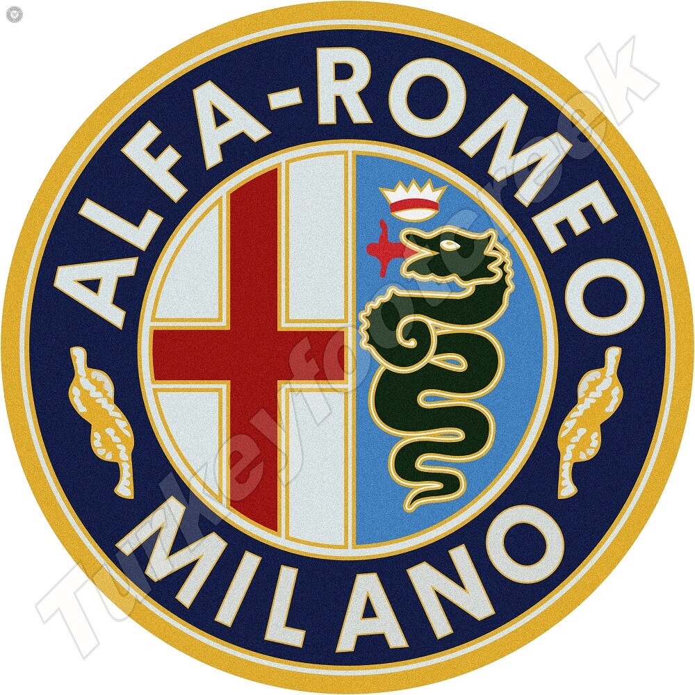 Alfa-Romeo Milano 11.75" Round Metal Sign